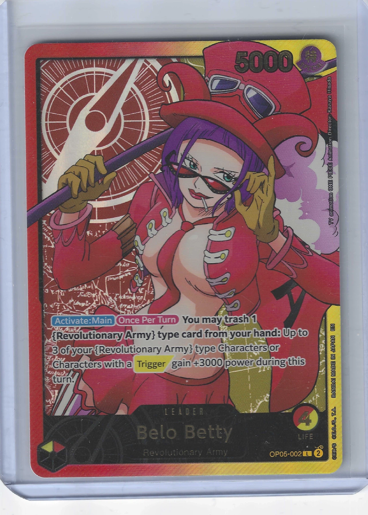 Belo Betty OP05-002 Awakening of the New Era front card photo in GradeValue pregrading report