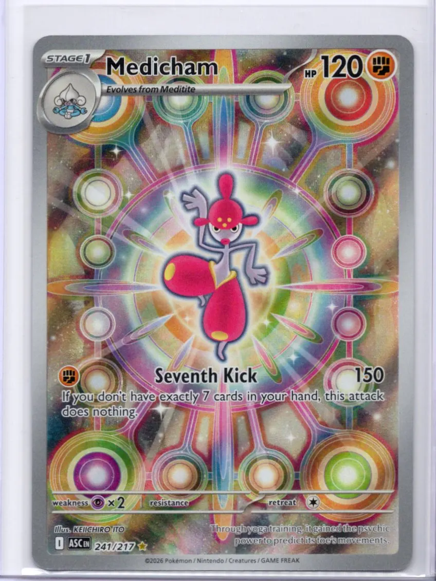 Medicham 241/217 Ascended Heroes front card photo in GradeValue pregrading report