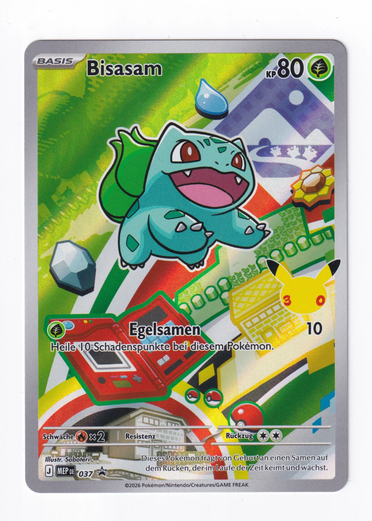 Bulbasaur 037 MEP Black Star Promos front card photo in GradeValue pregrading report