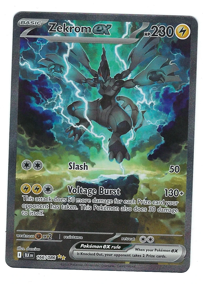 Zekrom ex 166/86 Black Bolt front card photo in GradeValue pregrading report