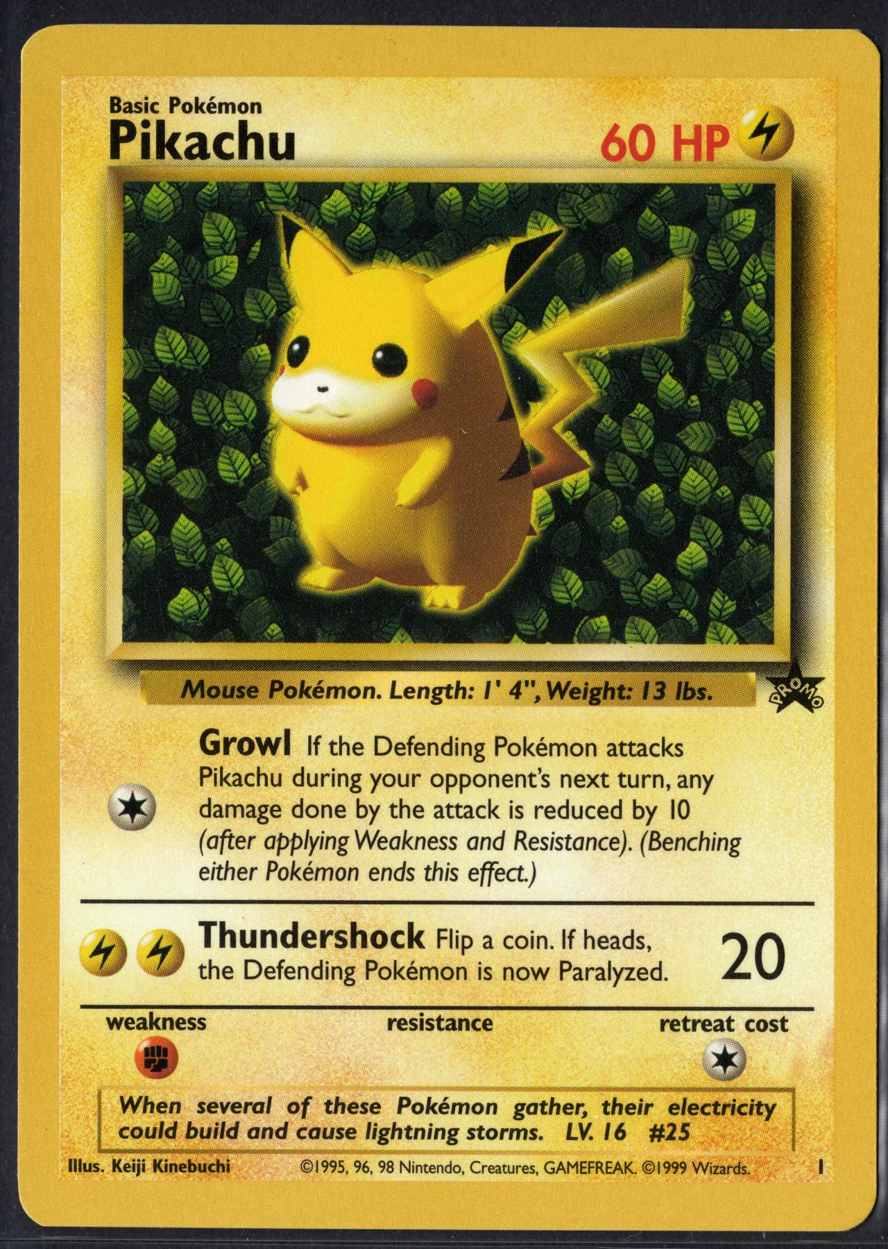 Pikachu 001/53 Wizards Black Star Promos front card photo in GradeValue pregrading report