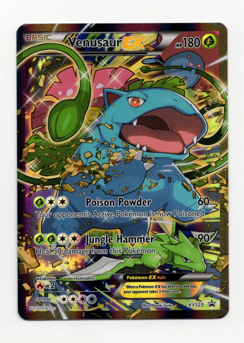 Venusaur EX XY123/211 XY Black Star Promos front card photo in GradeValue pregrading report