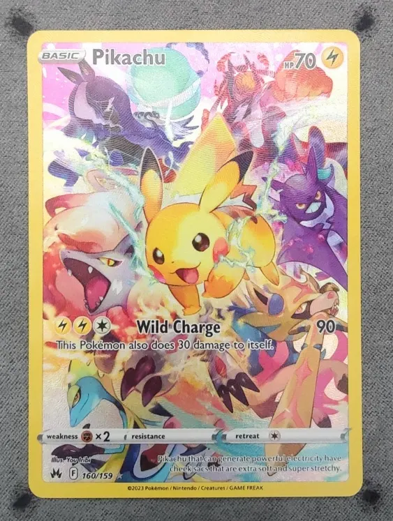 Pikachu 160/159 Crown Zenith front card photo in GradeValue pregrading report