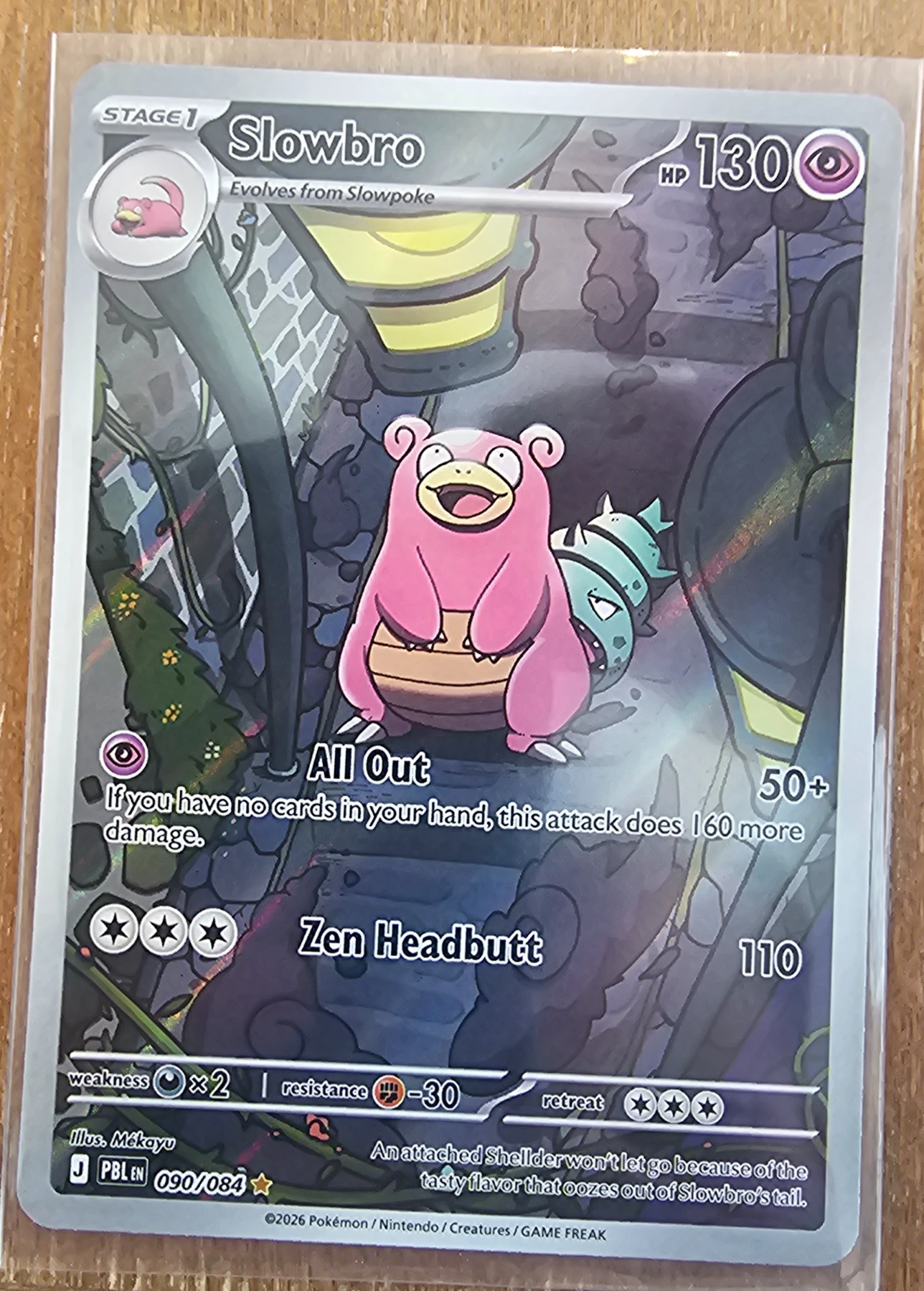 Slowbro 090/84 Pitch Black front card photo in GradeValue pregrading report