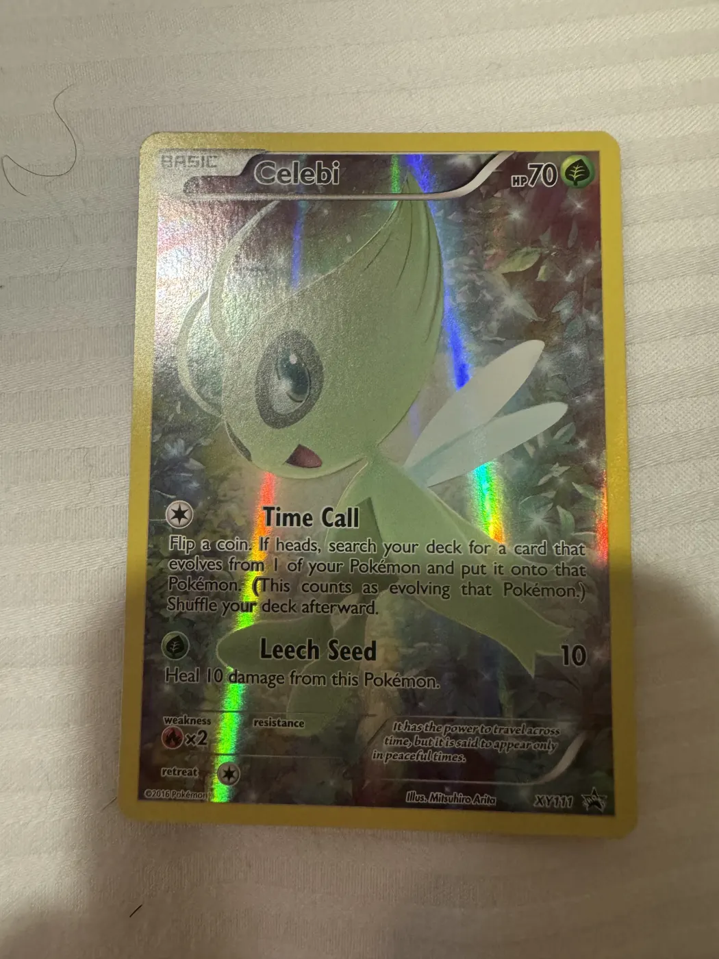 Celebi XY111/211 XY Black Star Promos front card photo in GradeValue pregrading report