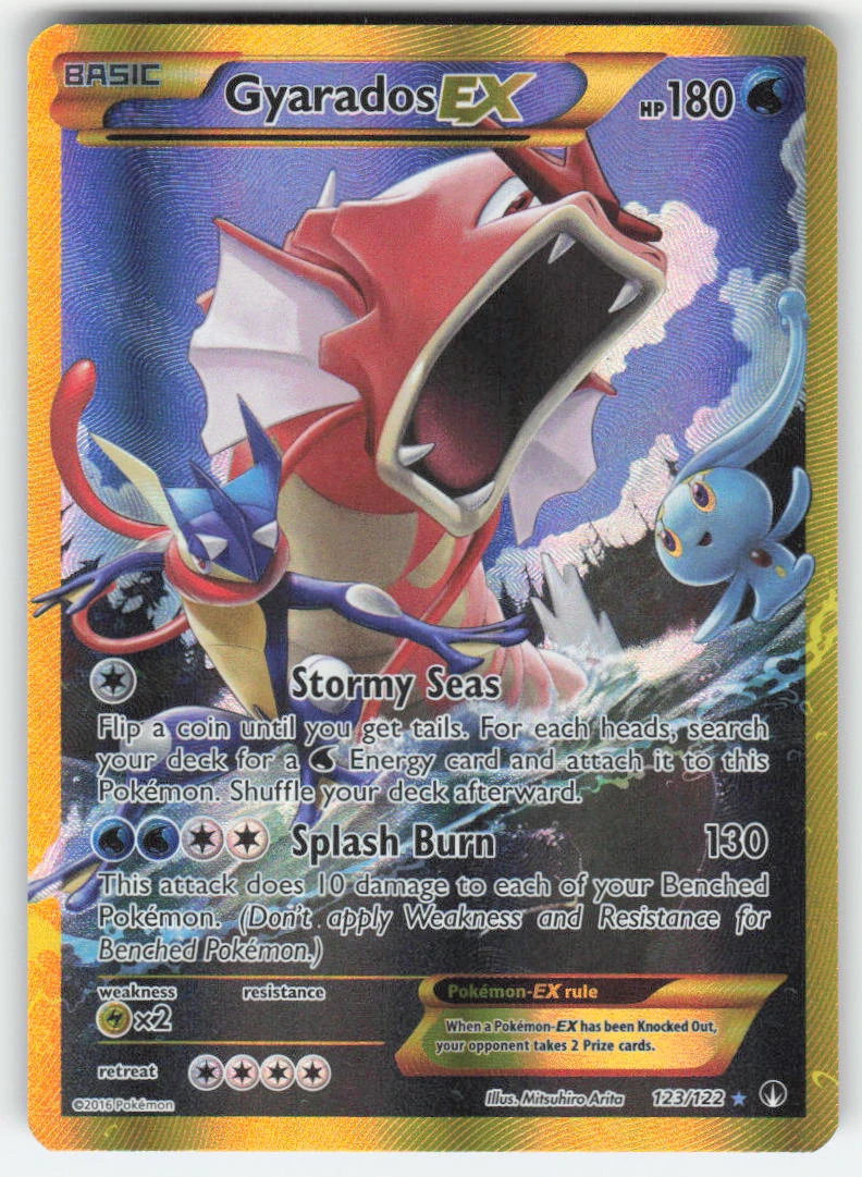 Gyarados EX 123/122 BREAKpoint front card photo in GradeValue pregrading report