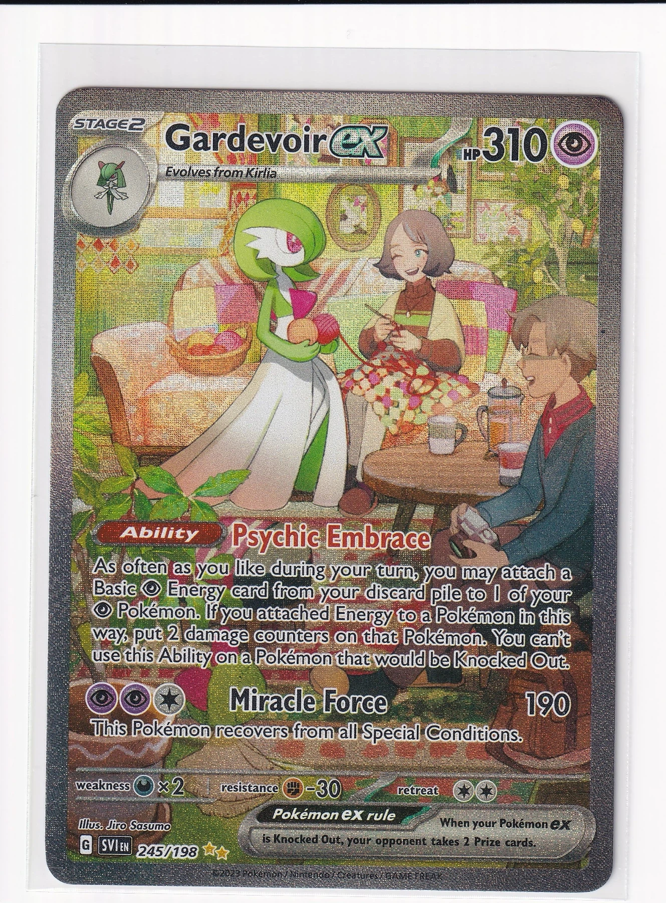 Gardevoir ex 245/198 Scarlet & Violet front card photo in GradeValue pregrading report