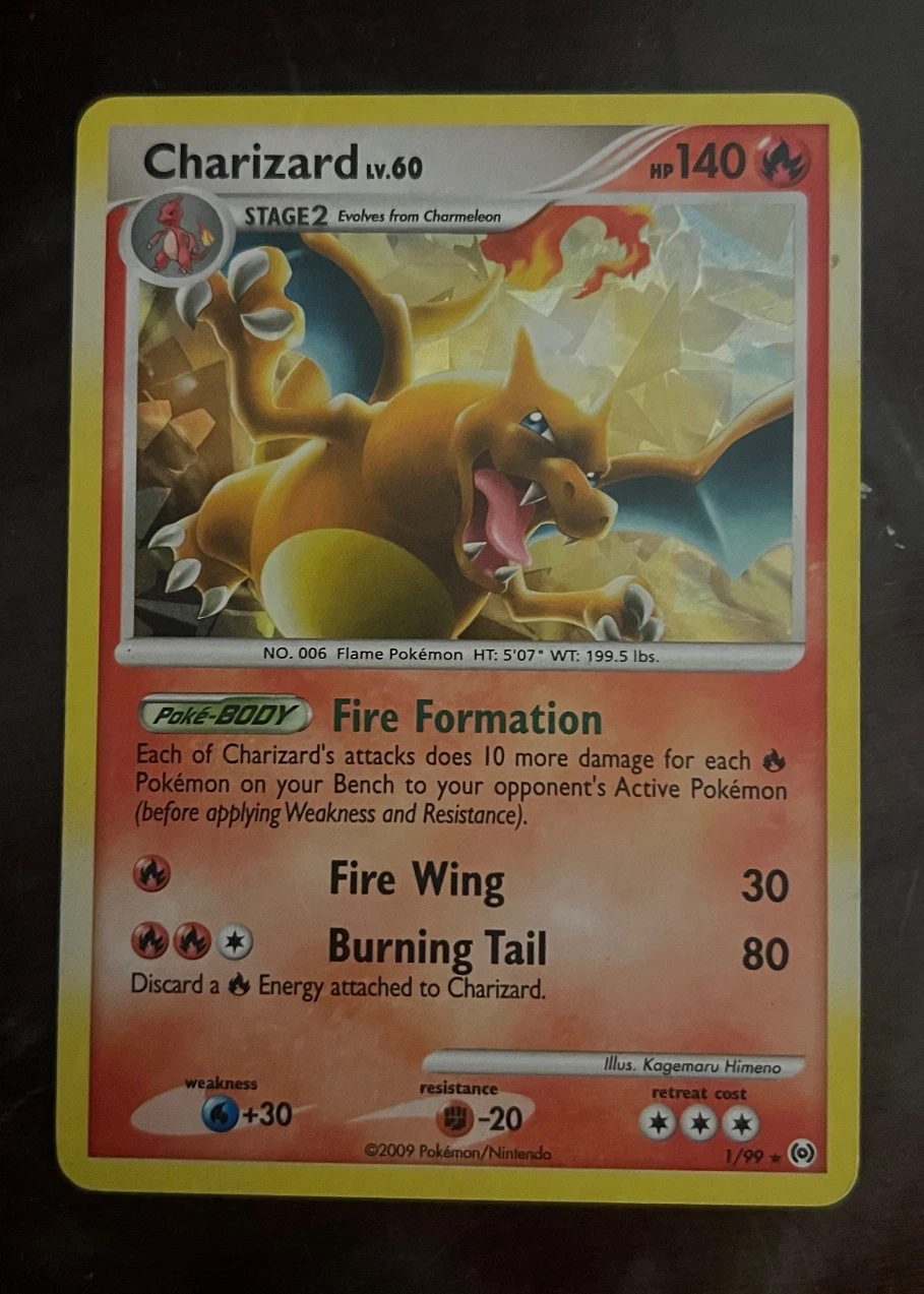 Charizard 001/99 Arceus front card photo in GradeValue pregrading report