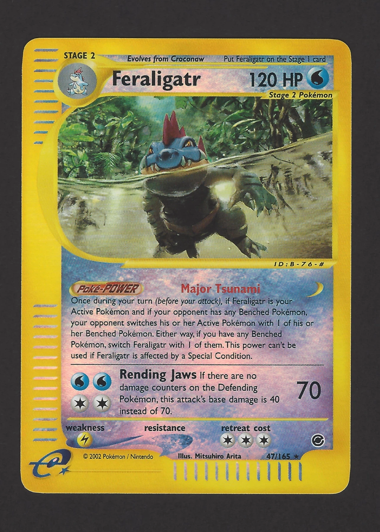 Feraligatr 047/165 Expedition Base Set front card photo in GradeValue pregrading report