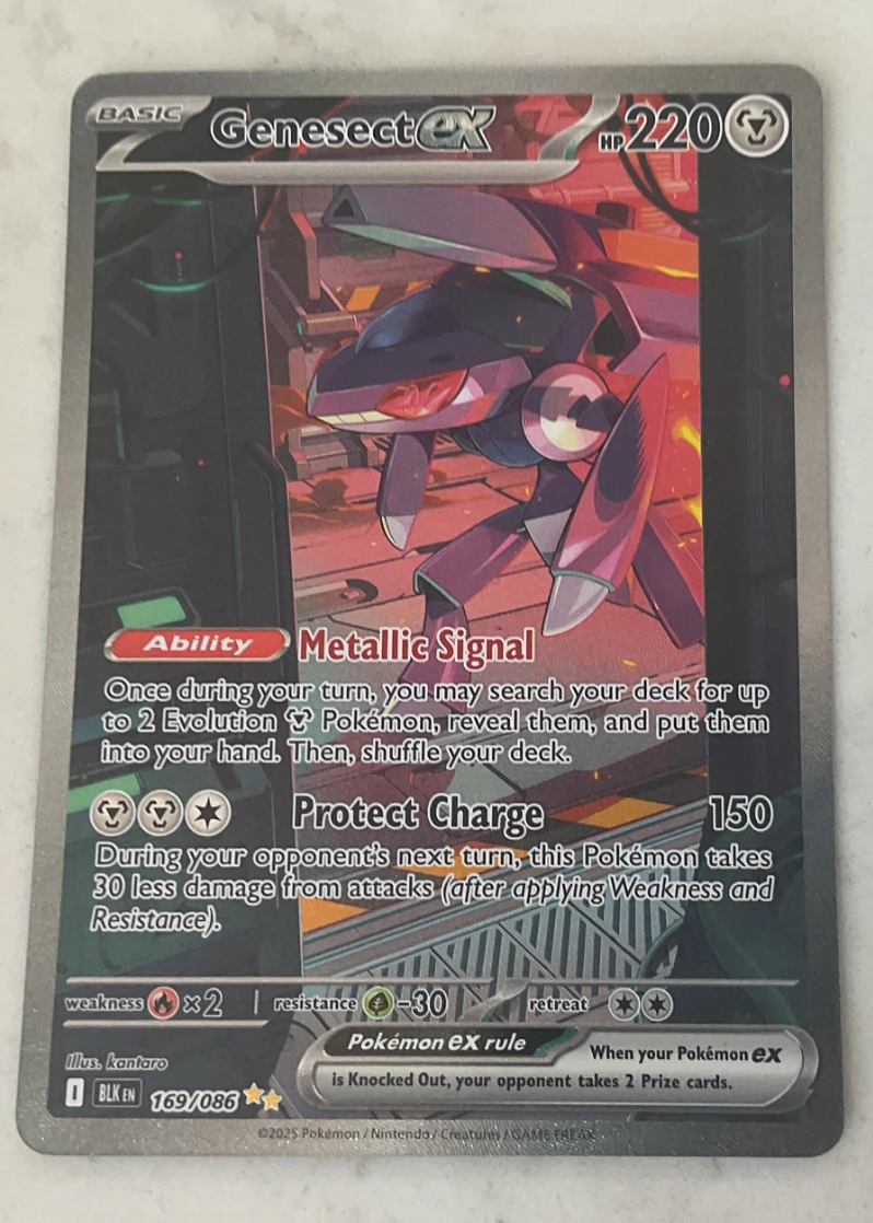 Genesect ex 169/86 Black Bolt front card photo in GradeValue pregrading report