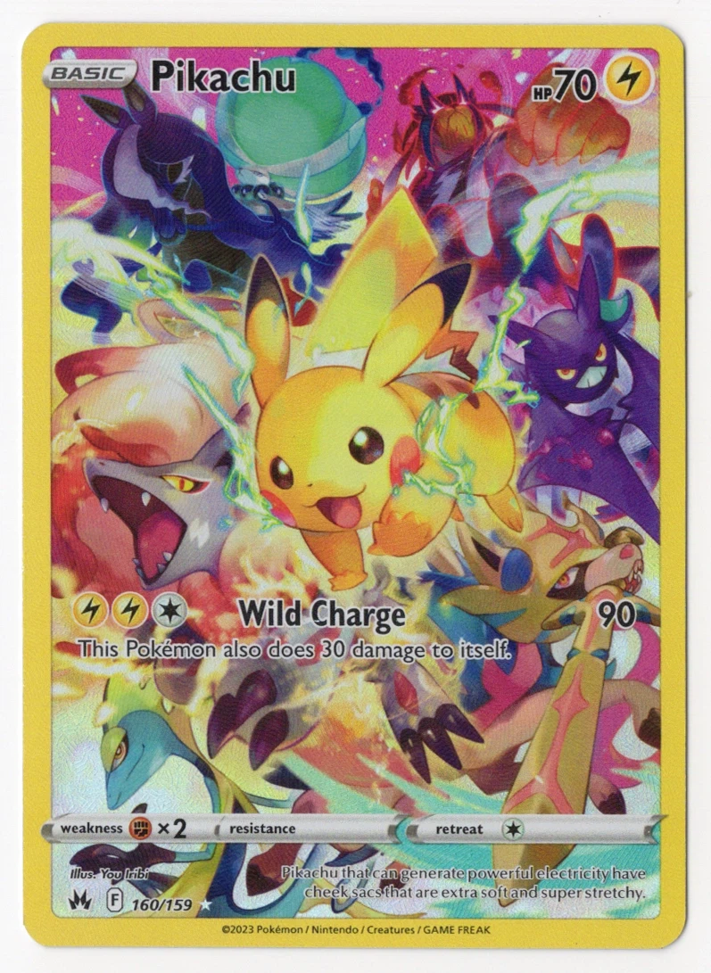 Pikachu 160/159 Crown Zenith front card photo in GradeValue pregrading report
