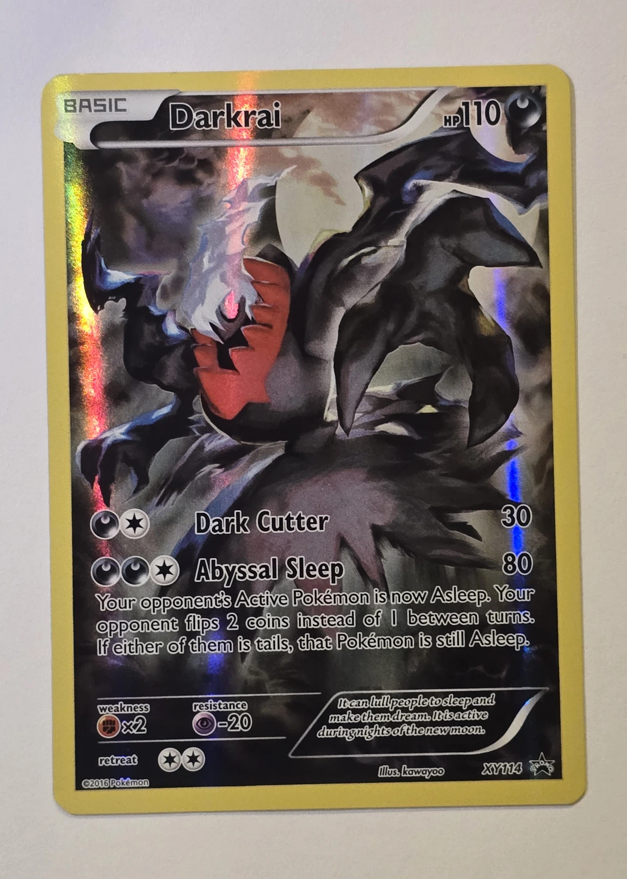 Darkrai XY114/211 XY Black Star Promos front card photo in GradeValue pregrading report