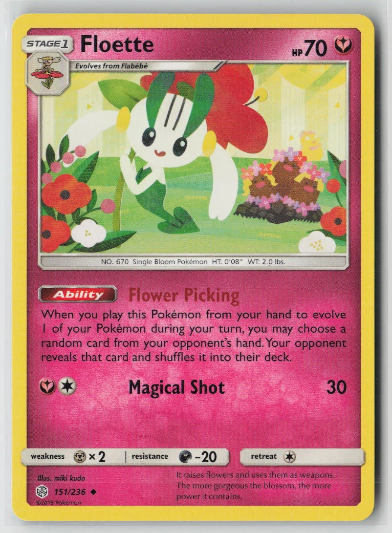 Floette 151/236 · Normal Cosmic Eclipse front card photo in GradeValue pregrading report