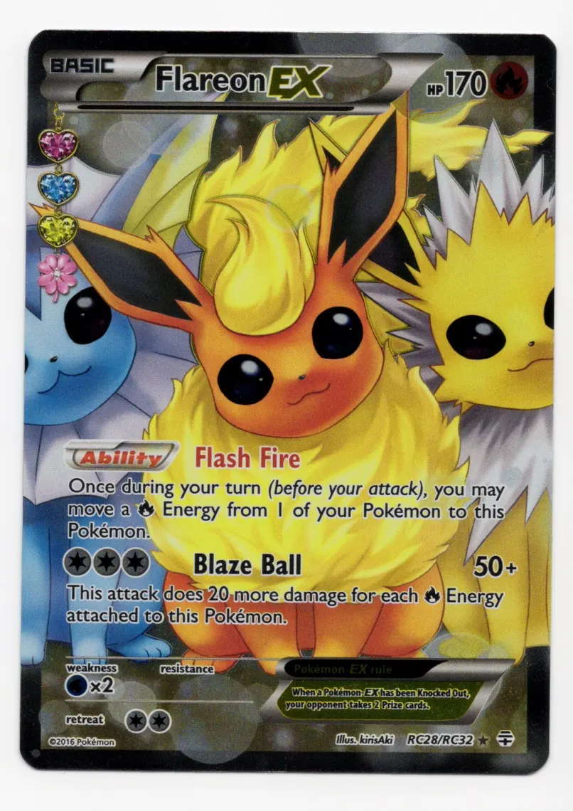 Flareon EX RC28/83 Generations front card photo in GradeValue pregrading report