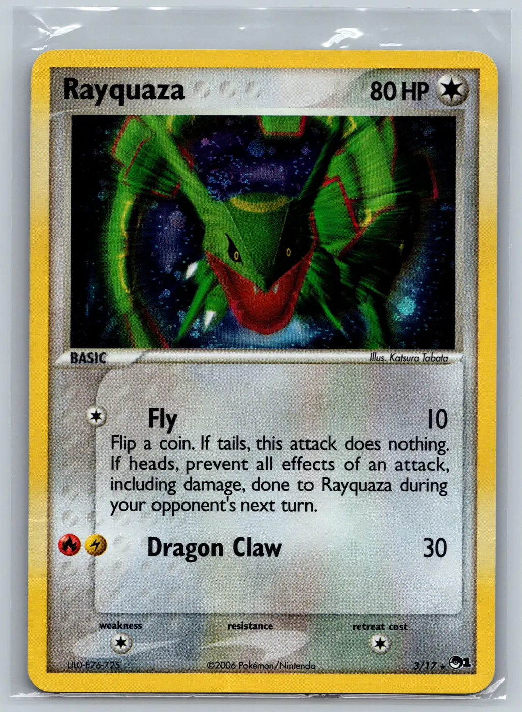 Rayquaza 003/17 POP Series 1 front card photo in GradeValue pregrading report