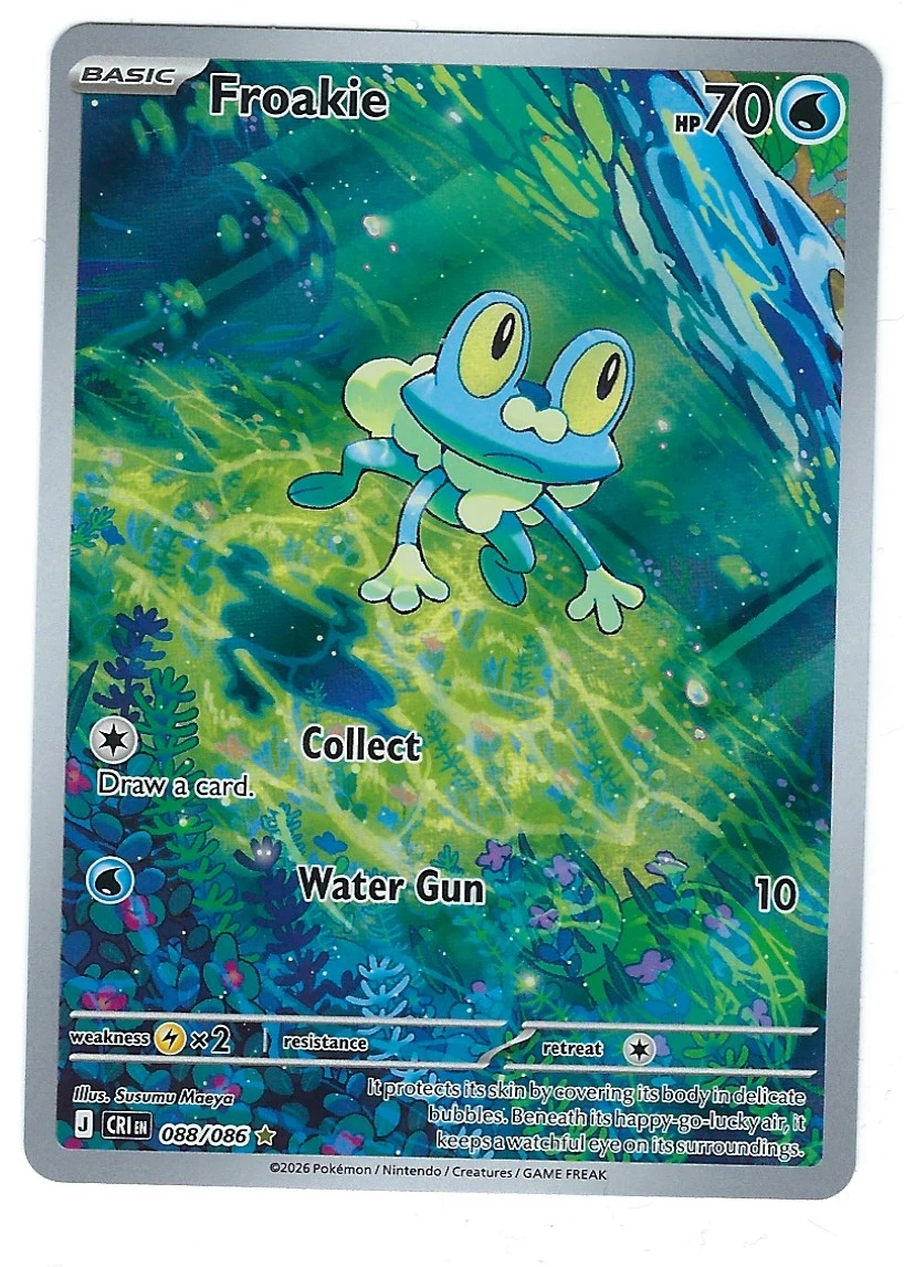 Froakie 088/86 Chaos Rising front card photo in GradeValue pregrading report
