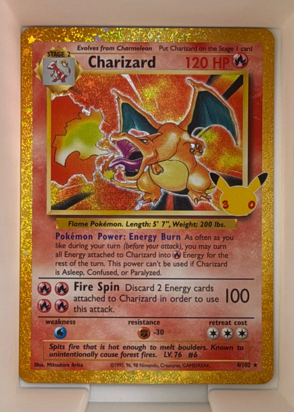 Charizard 004 30th Classic Collection front card photo in GradeValue pregrading report