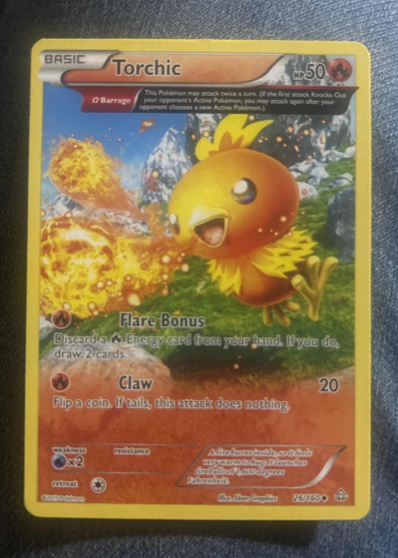 Torchic 026/160 Primal Clash front card photo in GradeValue pregrading report