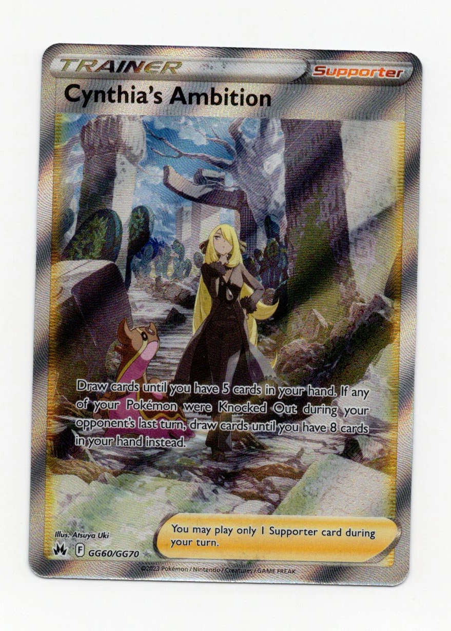 Cynthia's Ambition GG60/159 Crown Zenith front card photo in GradeValue pregrading report