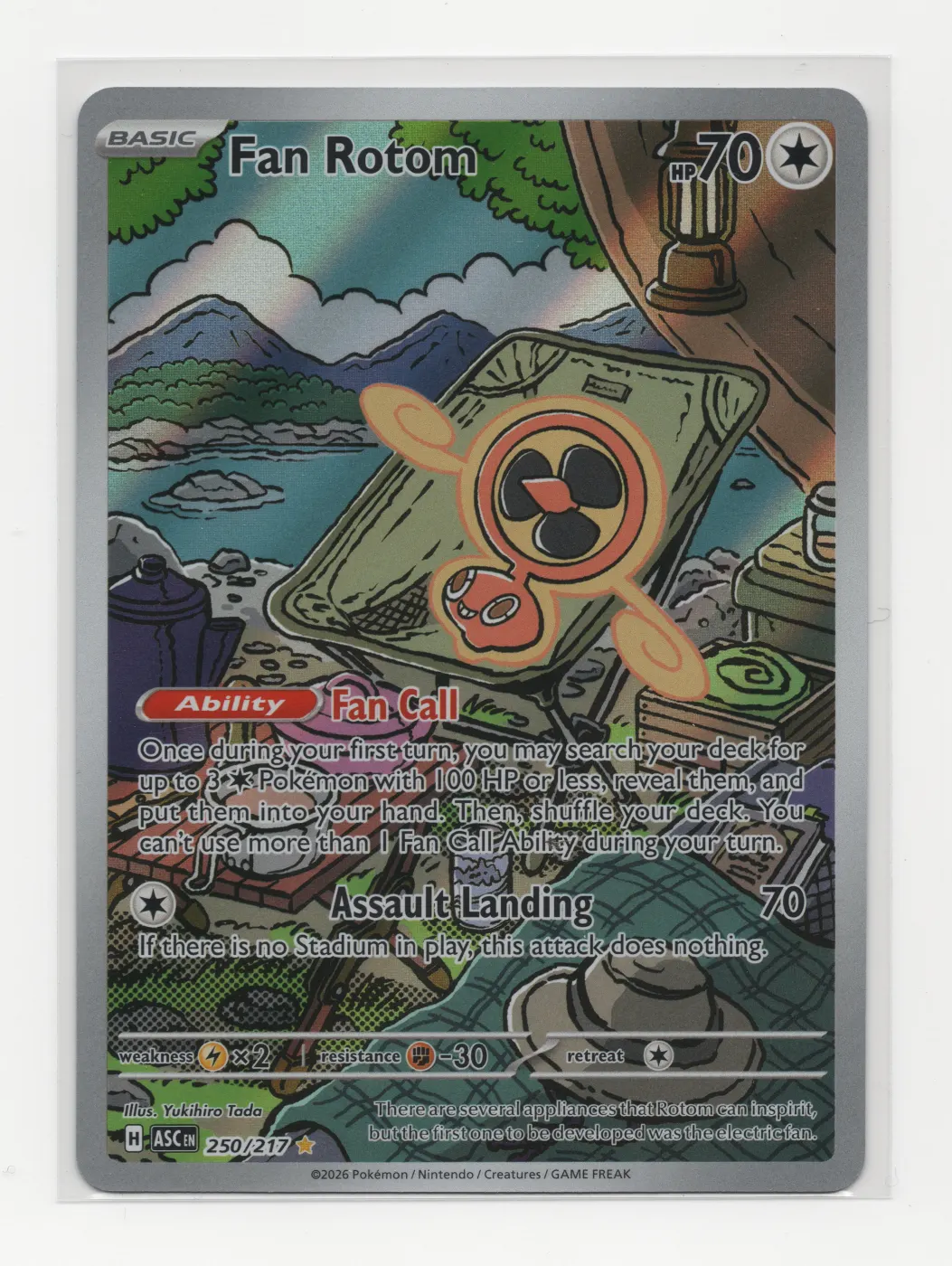 Fan Rotom 250/217 Ascended Heroes front card photo in GradeValue pregrading report
