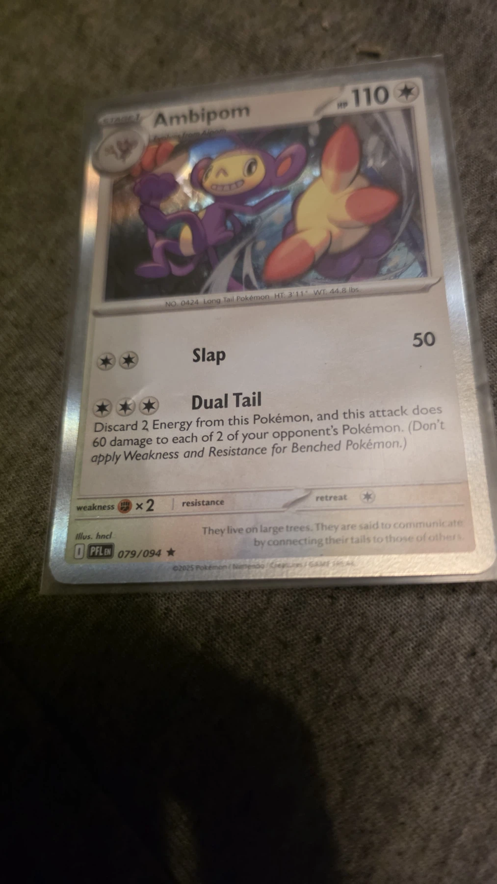 Ambipom 079/94 Phantasmal Flames front card photo in GradeValue pregrading report