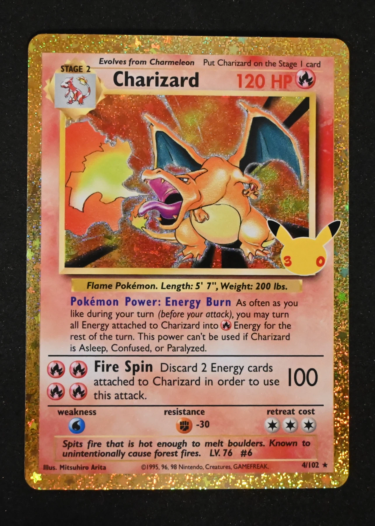 Charizard 004 30th Classic Collection front card photo in GradeValue pregrading report
