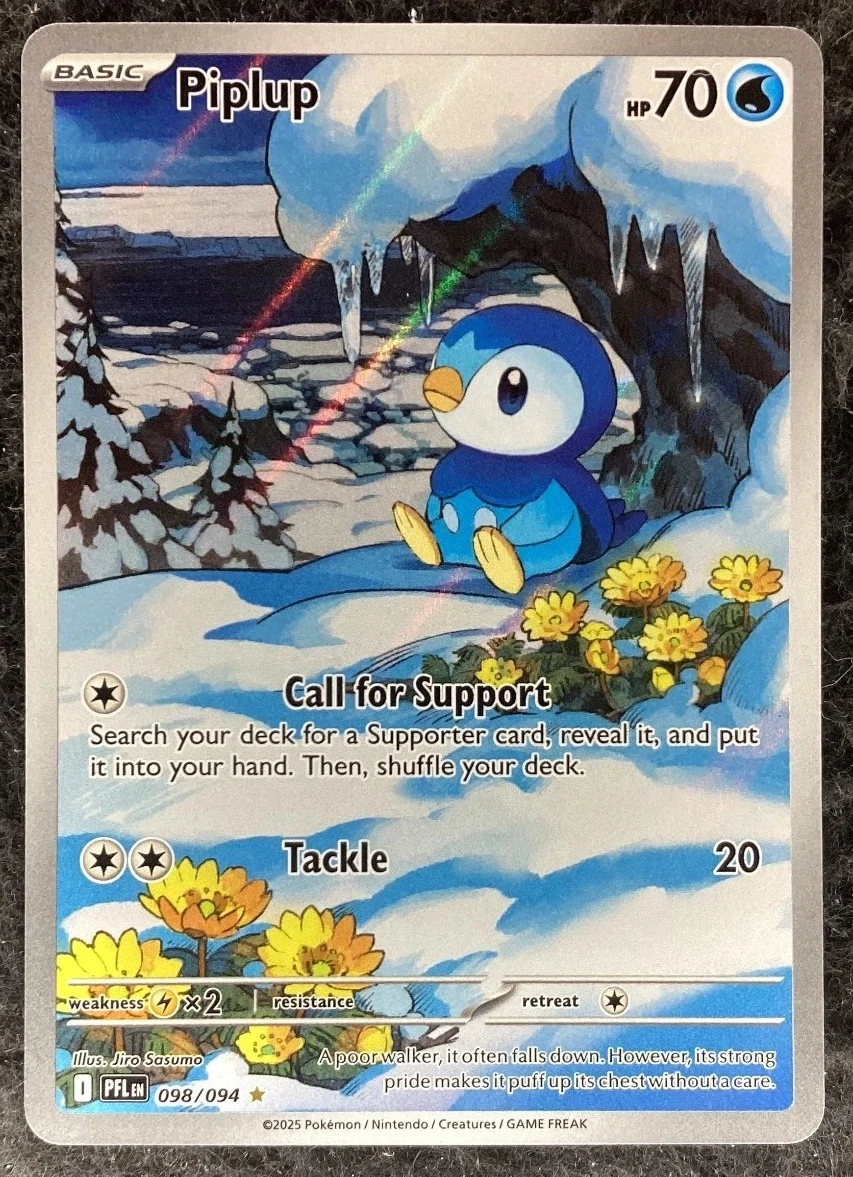 Piplup 098/94 Phantasmal Flames front card photo in GradeValue pregrading report