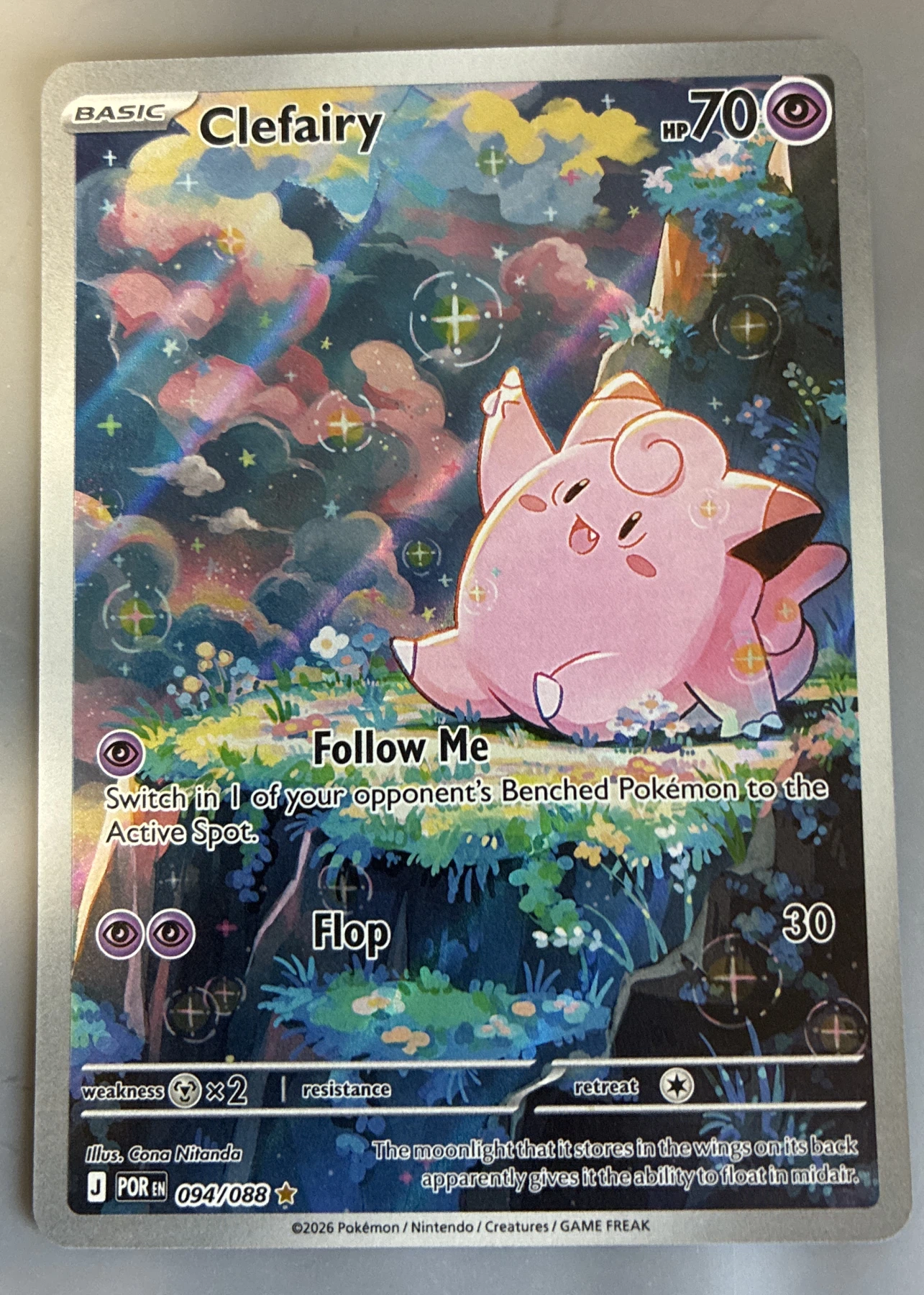 Clefairy 094/88 Perfect Order front card photo in GradeValue pregrading report