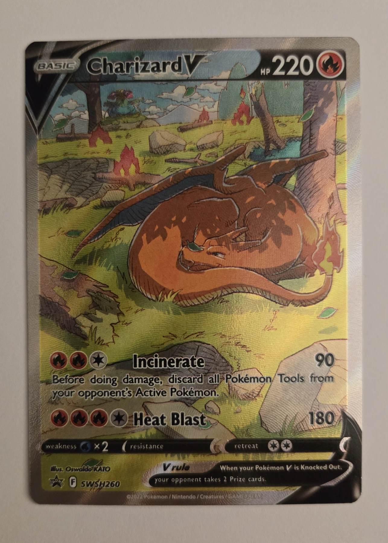 Charizard V SWSH260/307 SWSH Black Star Promos front card photo in GradeValue pregrading report