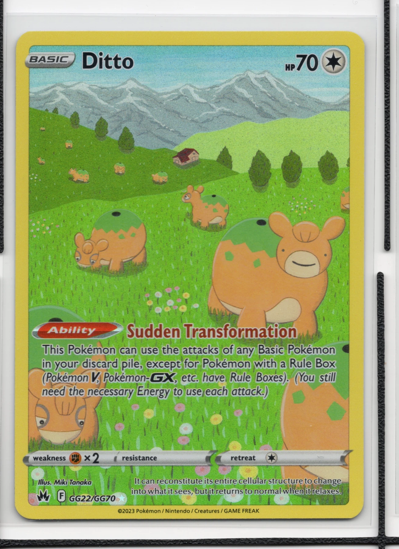 Ditto GG22/159 Crown Zenith front card photo in GradeValue pregrading report