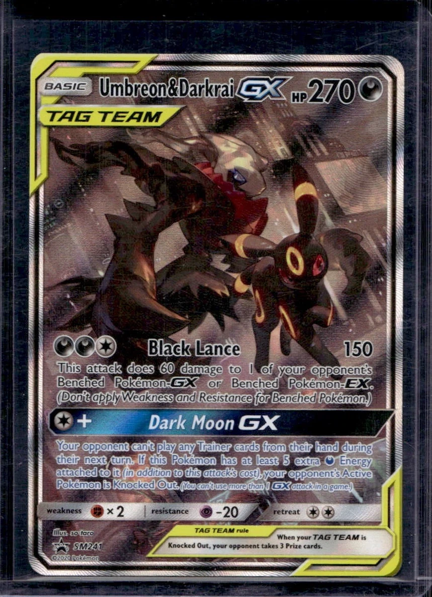 Umbreon & Darkrai GX SM241/248 SM Black Star Promos front card photo in GradeValue pregrading report