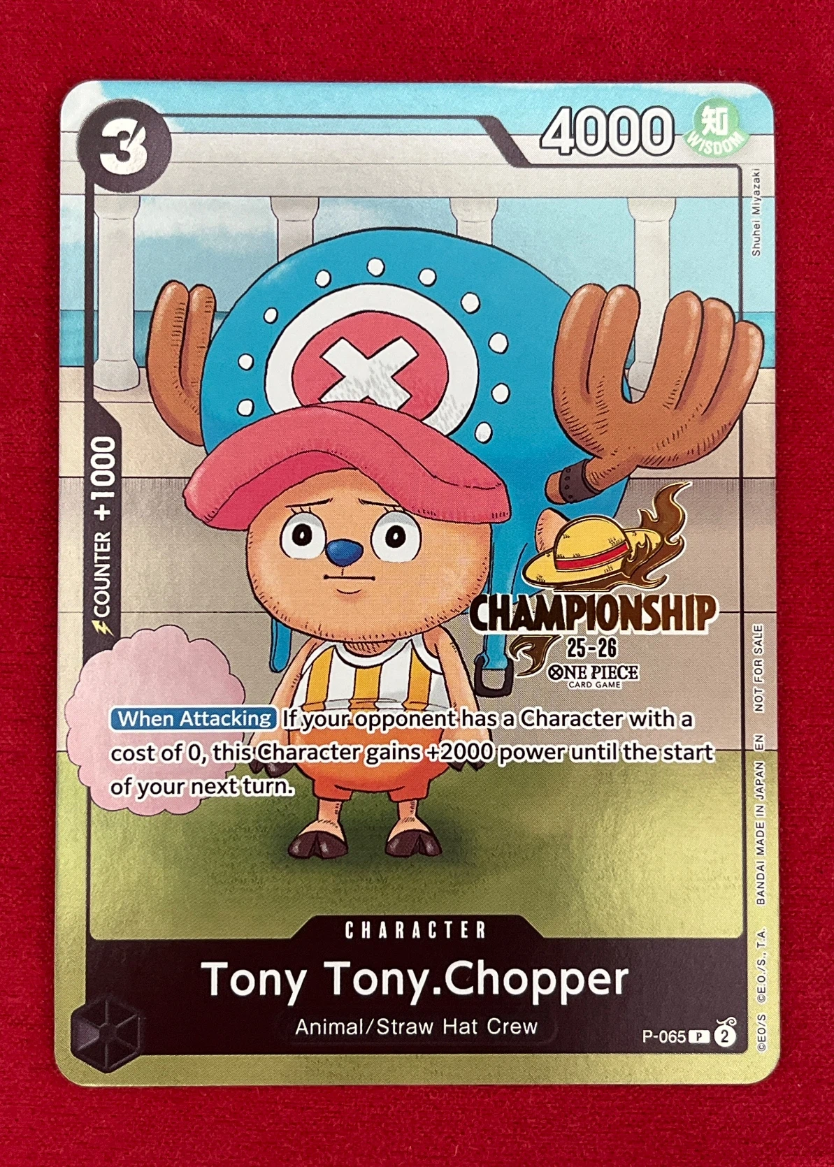 Tony Tony.Chopper P-065 One Piece Promotion Cards front card photo in GradeValue pregrading report