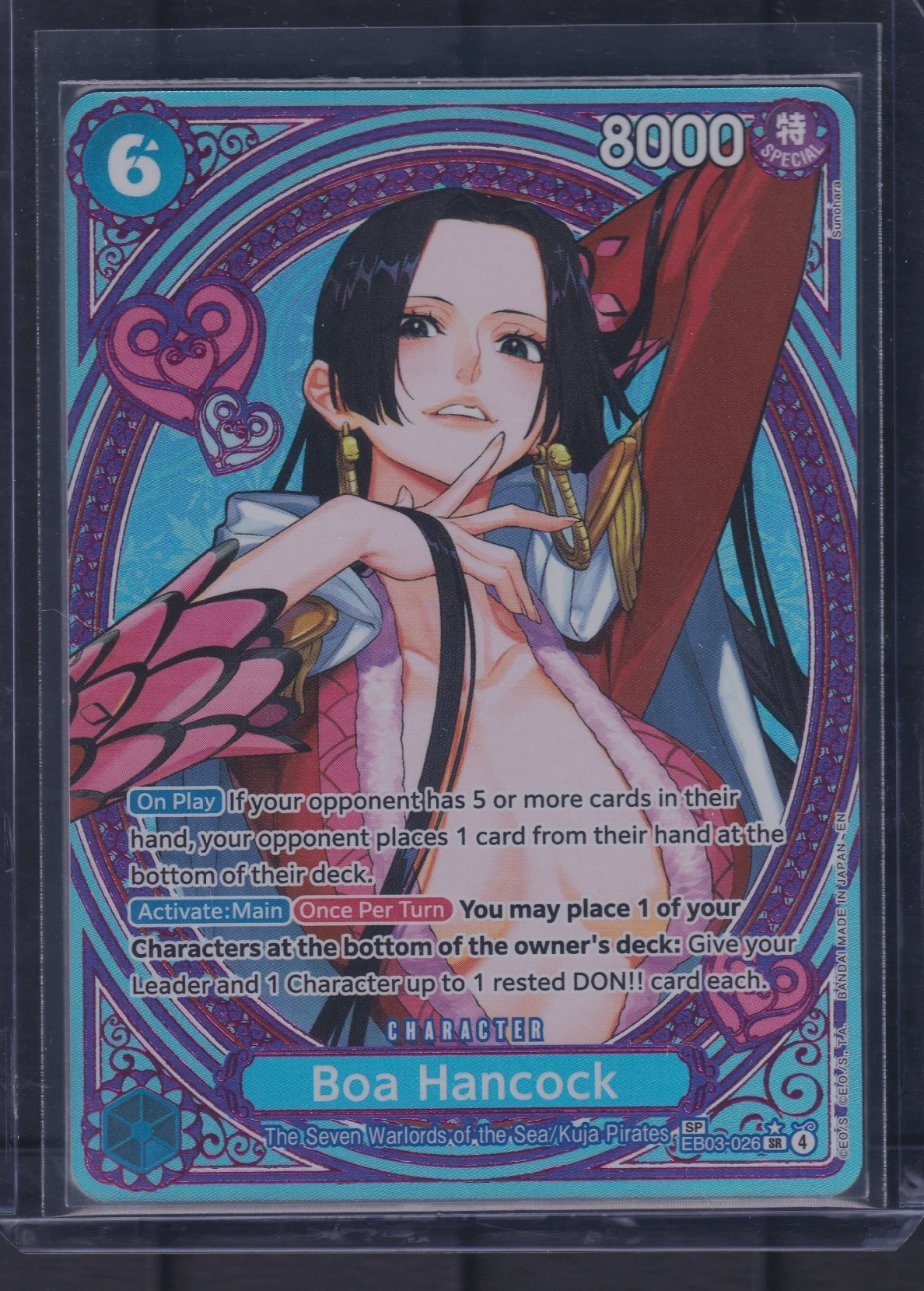 Boa Hancock EB03-026 Extra Booster: One Piece Heroines Edition front card photo in GradeValue pregrading report