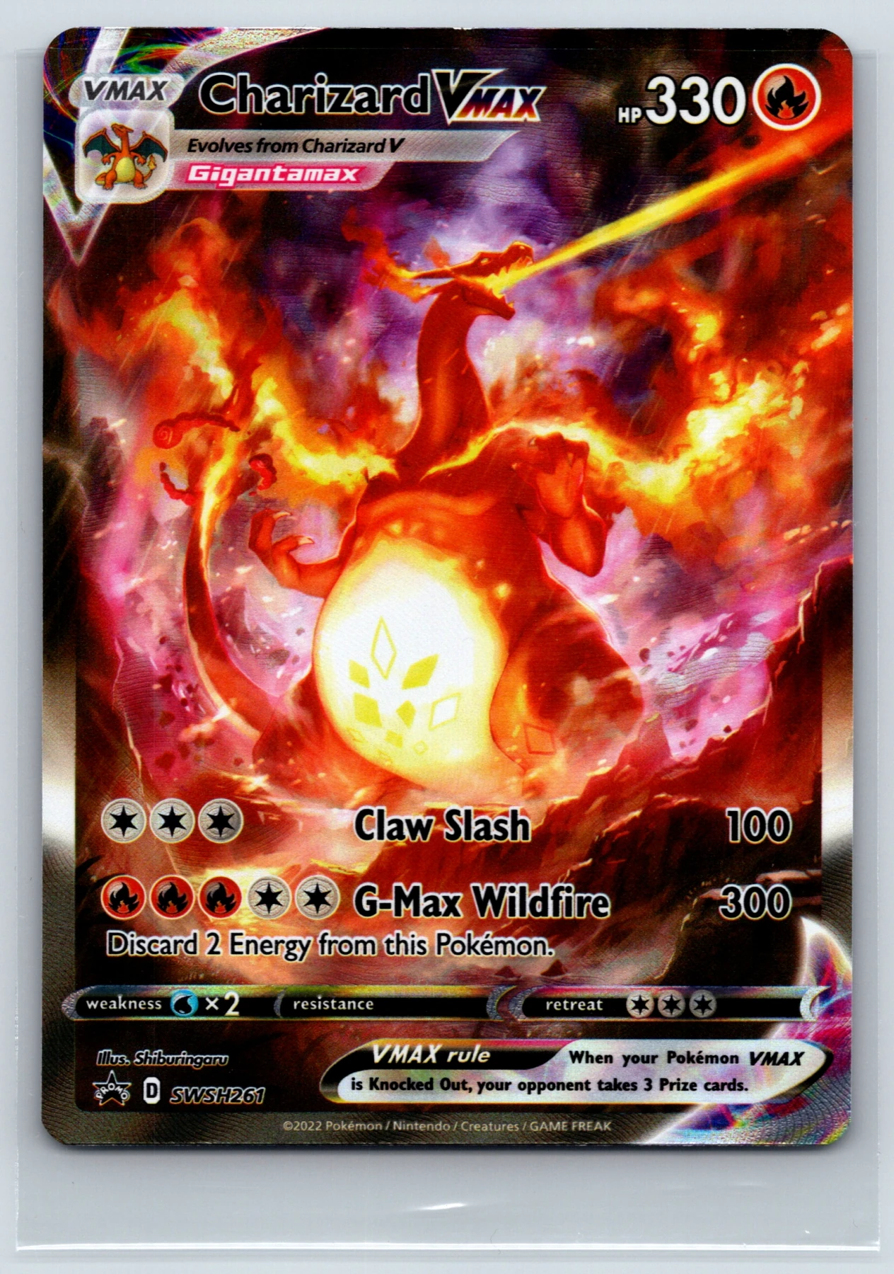 Charizard VMAX SWSH261/307 SWSH Black Star Promos front card photo in GradeValue pregrading report
