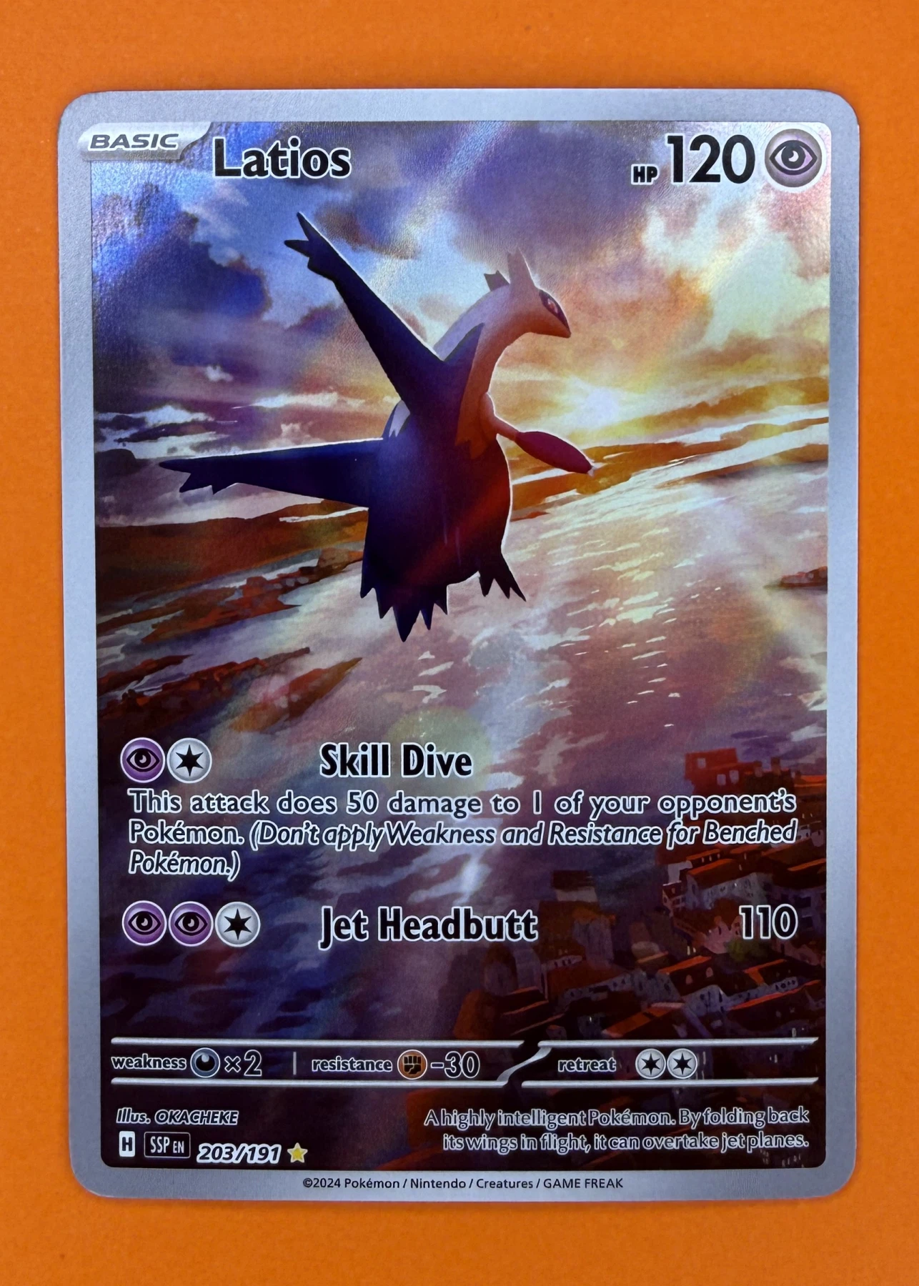 Latios 203/191 Surging Sparks front card photo in GradeValue pregrading report
