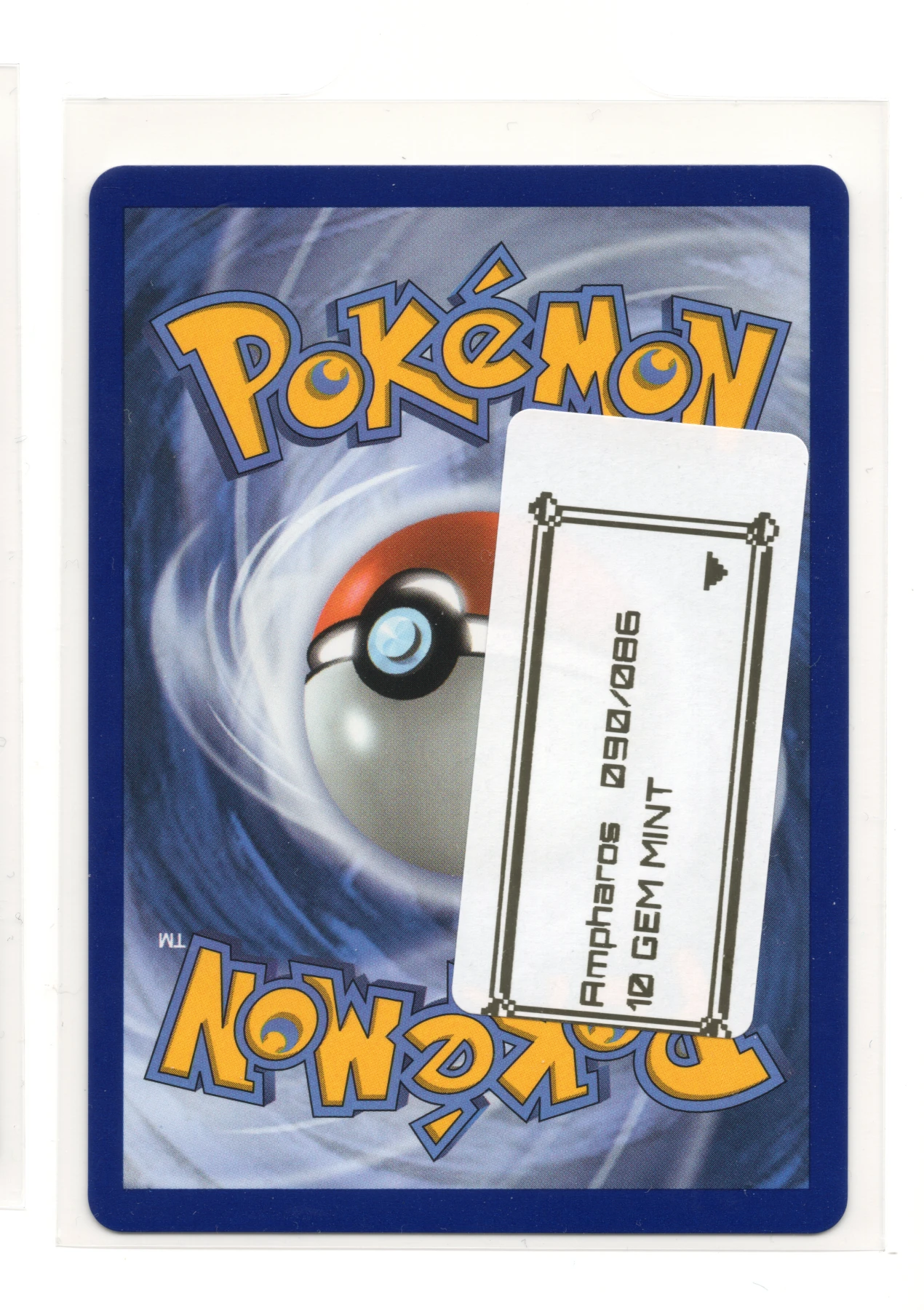 Ampharos 090/86 Chaos Rising back card photo in GradeValue pregrading report