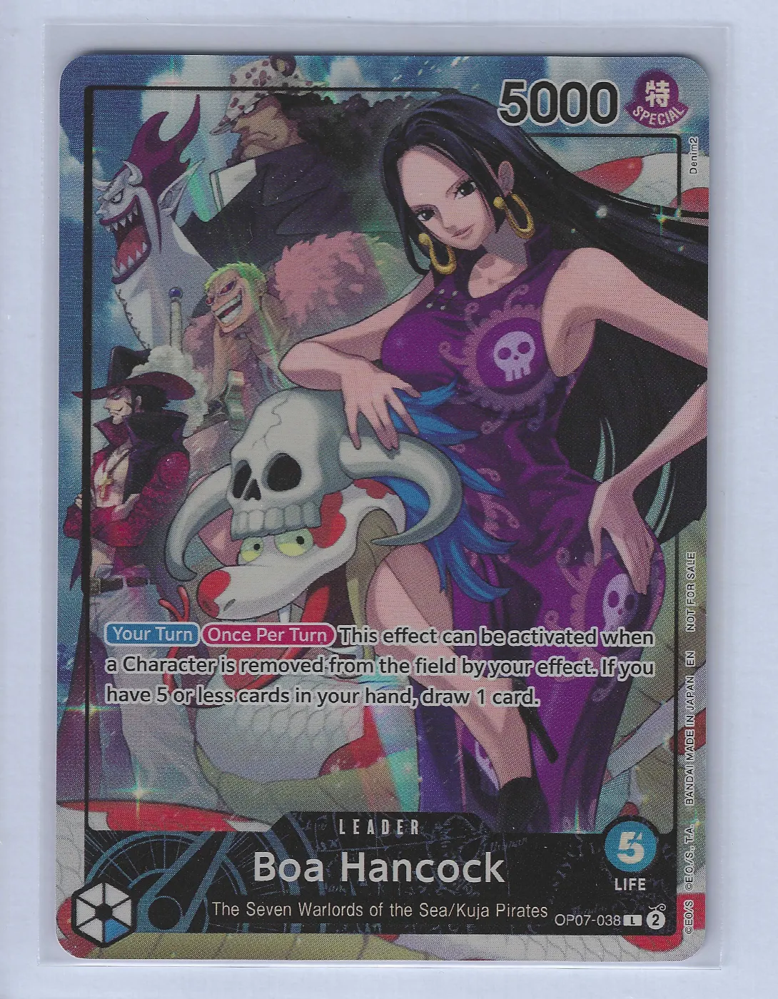 Boa Hancock (OP07-038) · PSA OP07-038 One Piece Promotion Cards front card photo in GradeValue pregrading report
