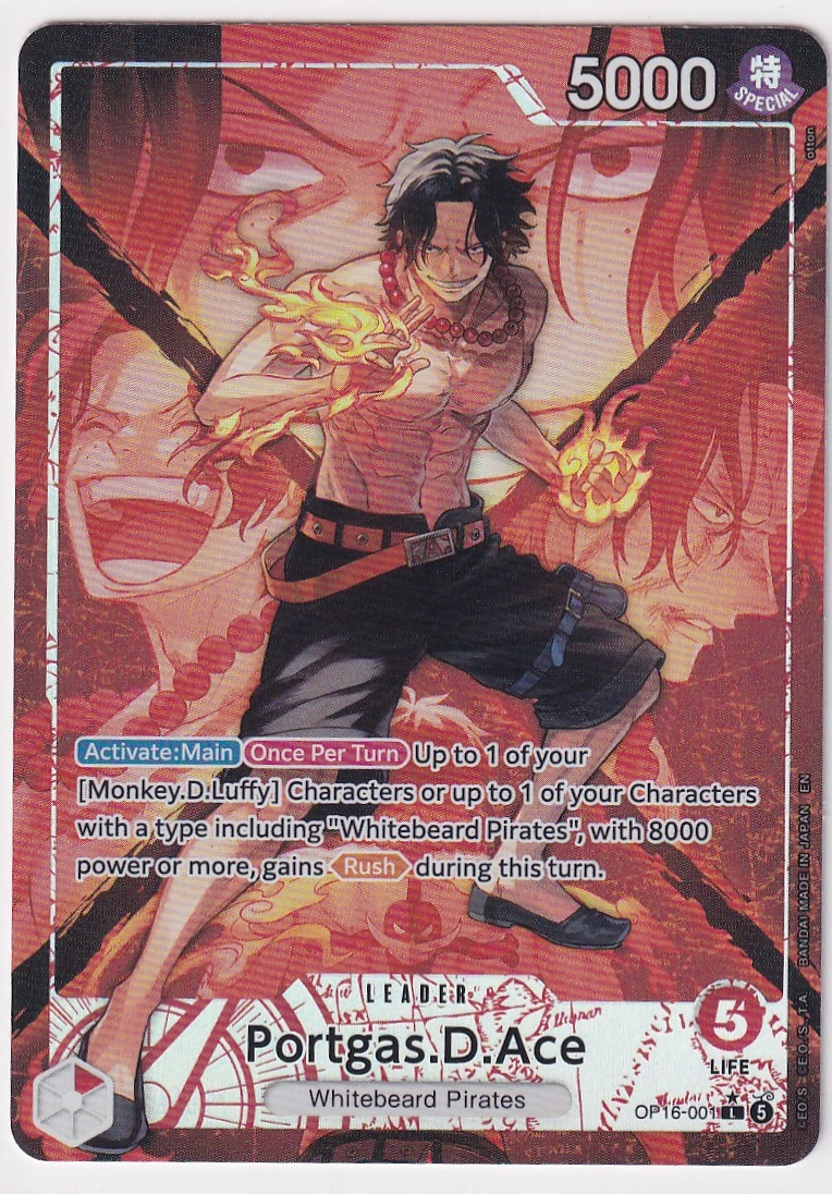 Portgas.D.Ace OP16-001 The Time of Battle front card photo in GradeValue pregrading report