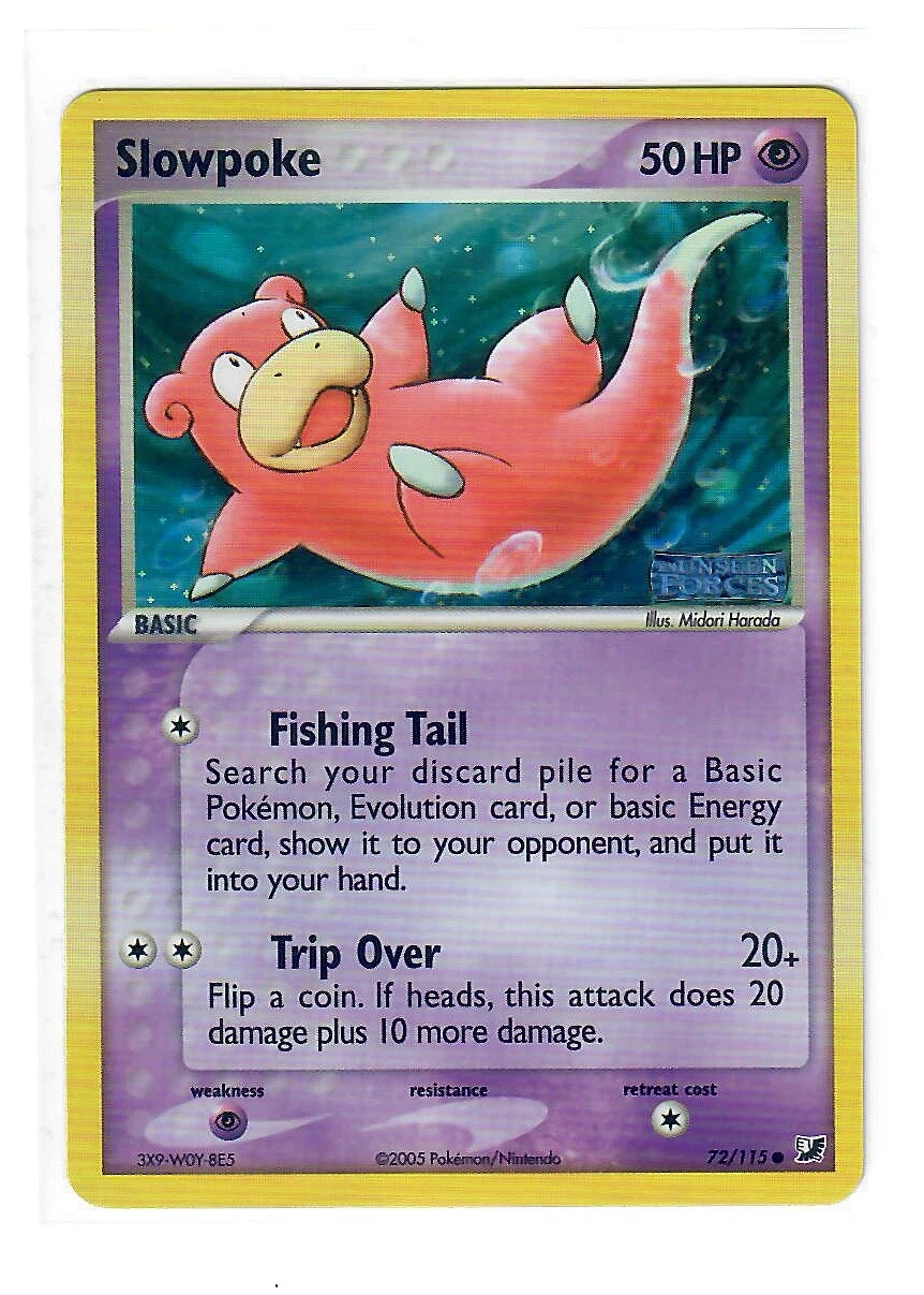 Slowpoke 072/115 Unseen Forces front card photo in GradeValue pregrading report