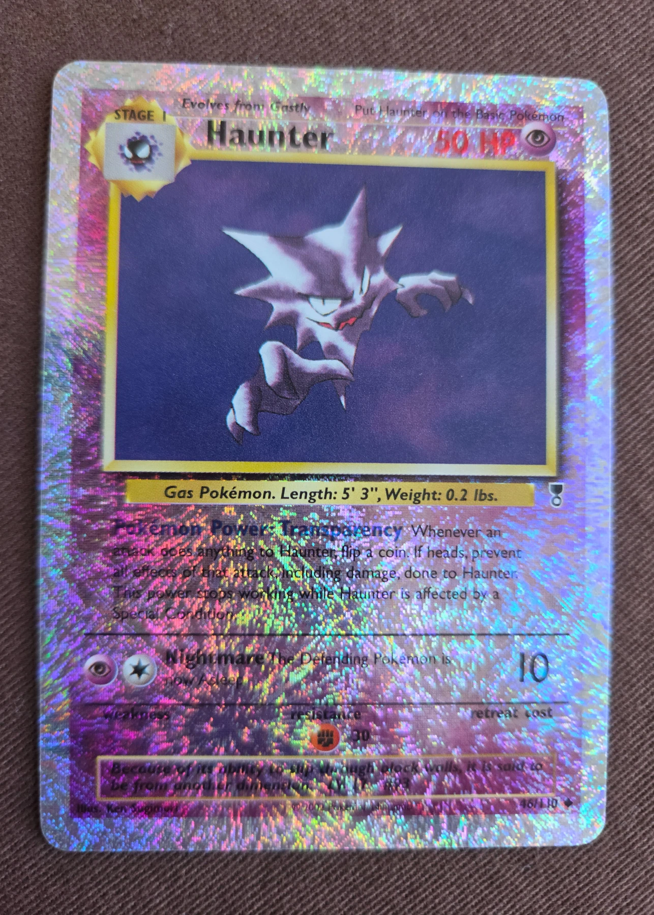 Haunter 046/110 Legendary Collection front card photo in GradeValue pregrading report