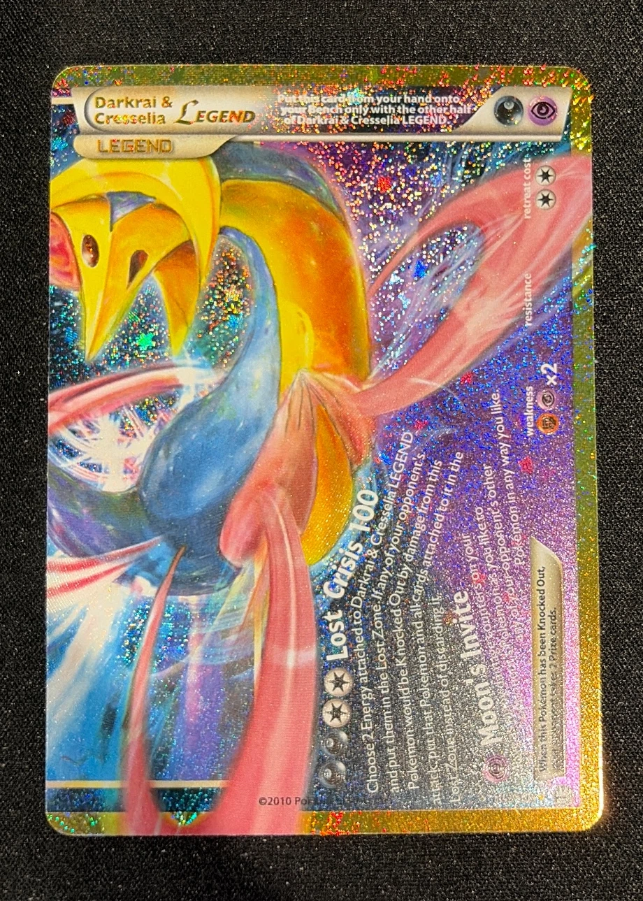 Darkrai & Cresselia LEGEND 100/102 Triumphant front card photo in GradeValue pregrading report