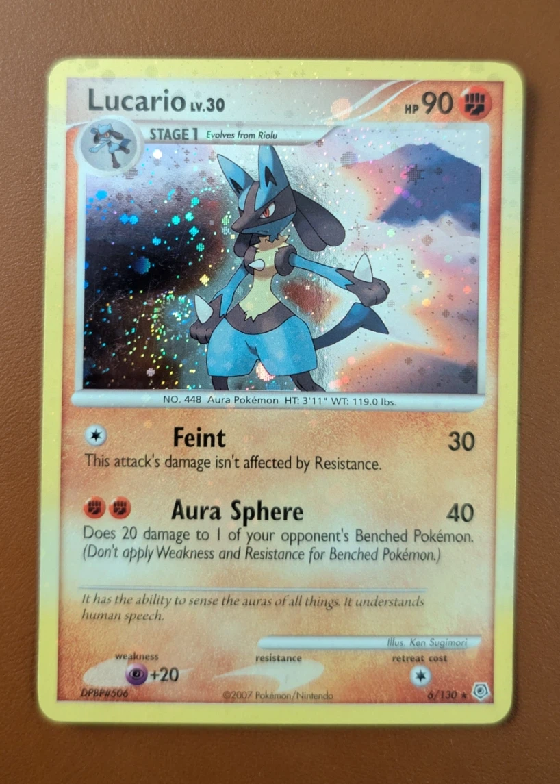 Lucario 006/130 Diamond & Pearl front card photo in GradeValue pregrading report