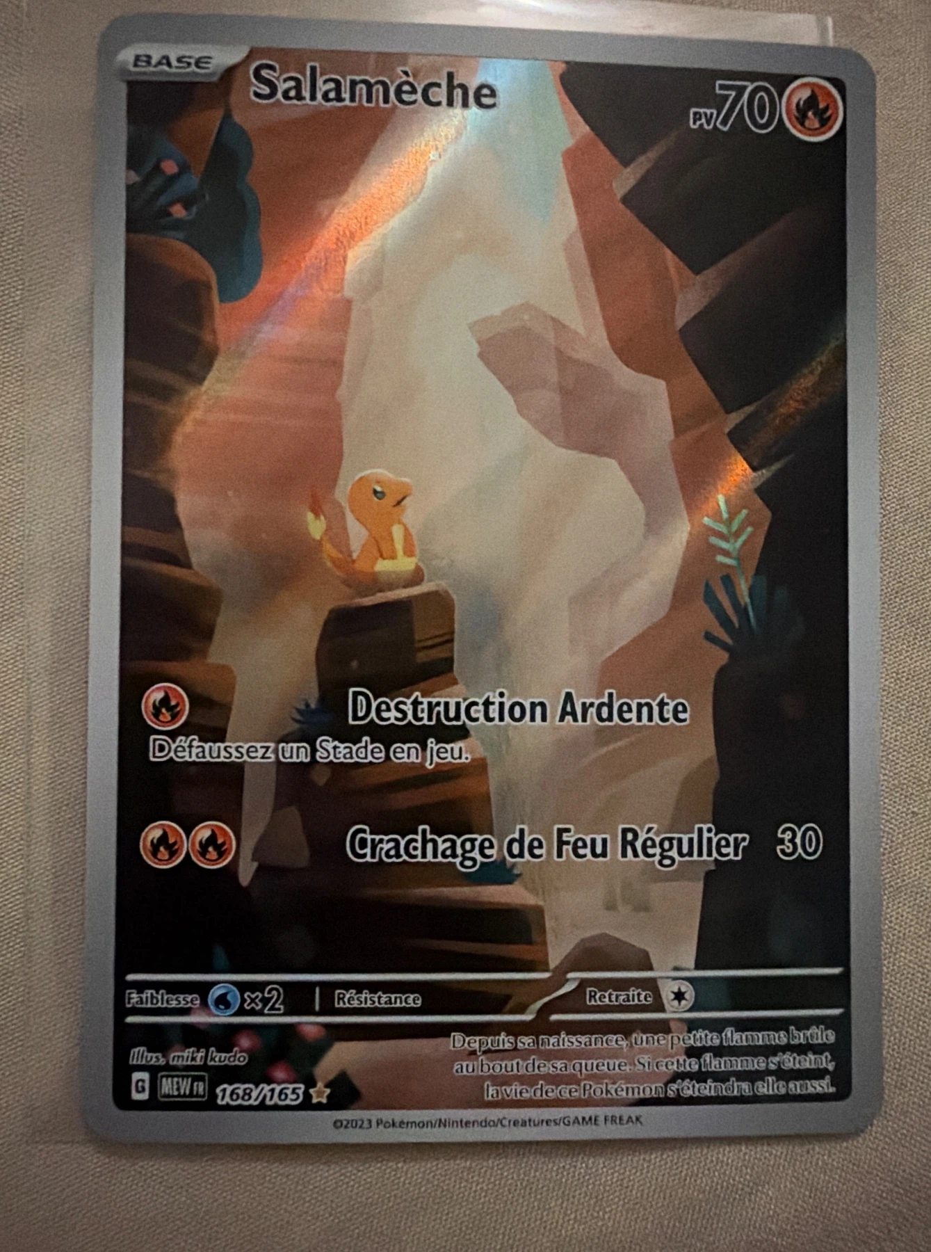 Charmander 168/165 151 front card photo in GradeValue pregrading report
