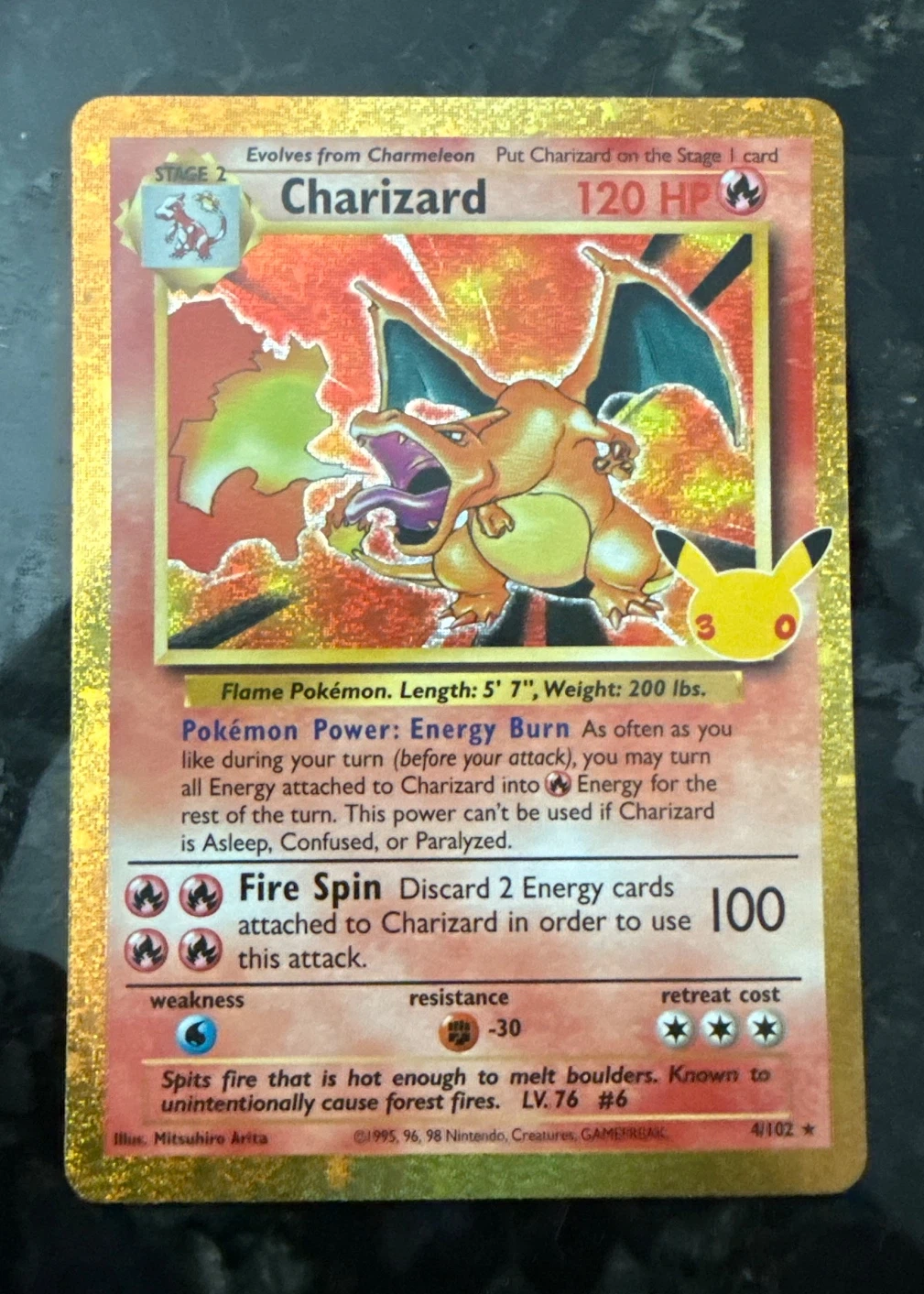 Charizard 004 30th Classic Collection front card photo in GradeValue pregrading report