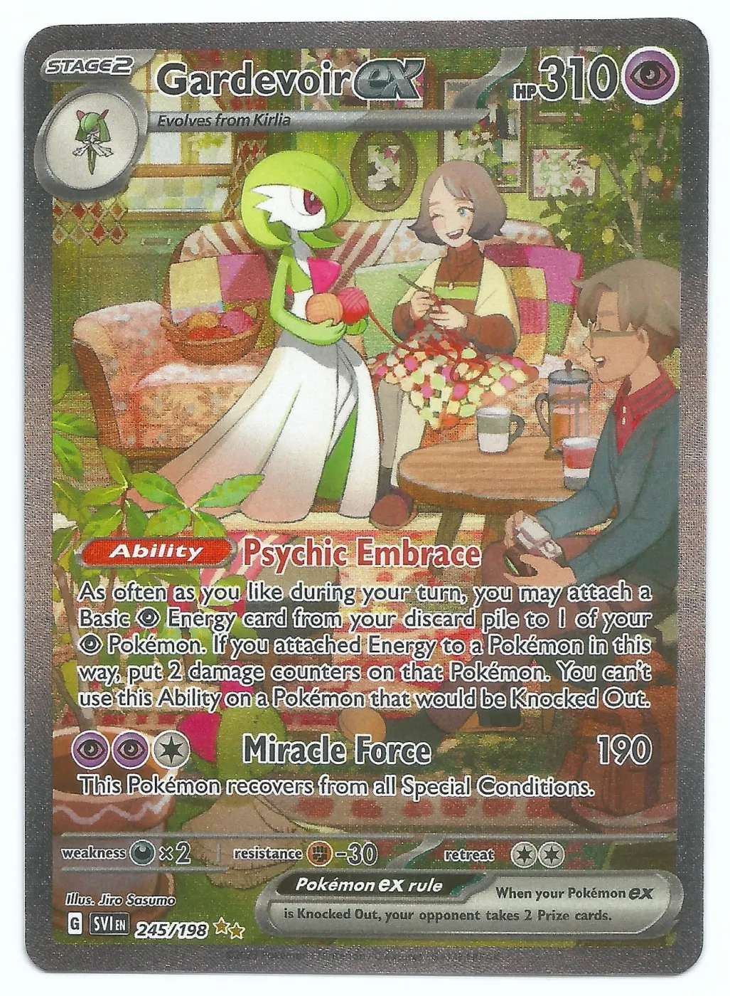Gardevoir ex 245/198 Scarlet & Violet front card photo in GradeValue pregrading report
