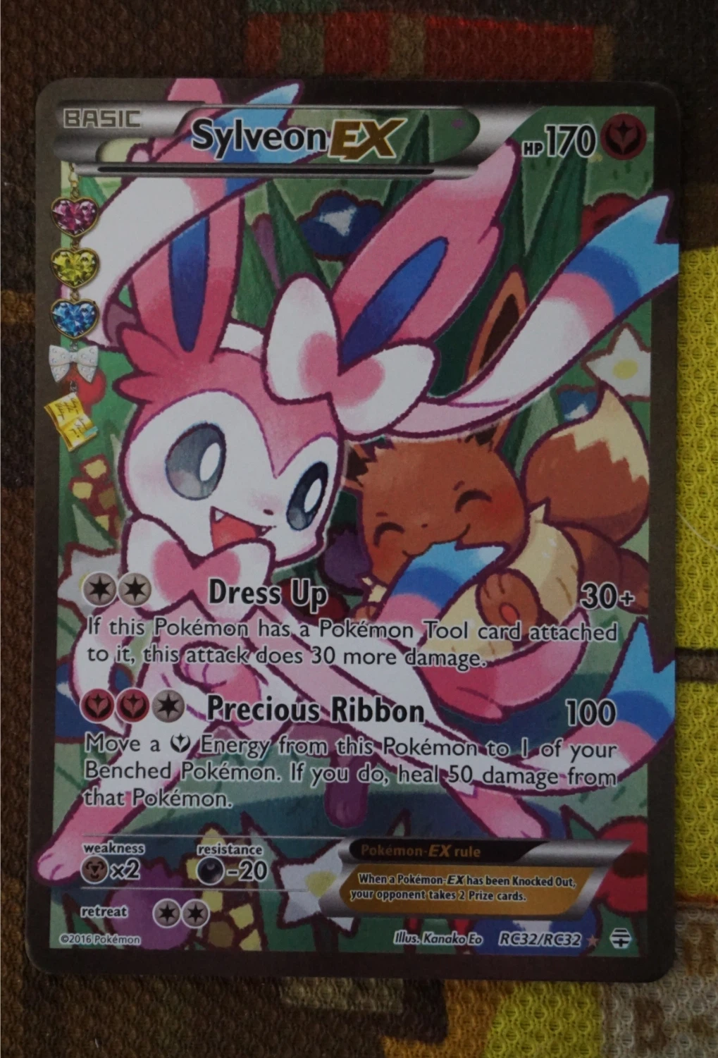 Sylveon EX RC32/83 Generations front card photo in GradeValue pregrading report