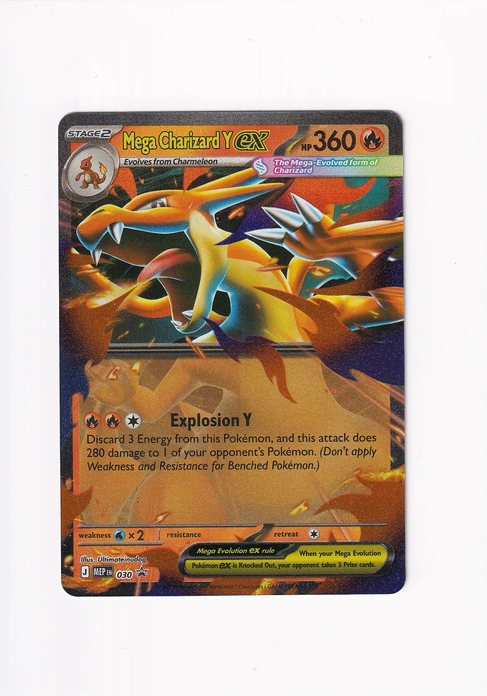 Mega Charizard Y ex 030 MEP Black Star Promos front card photo in GradeValue pregrading report