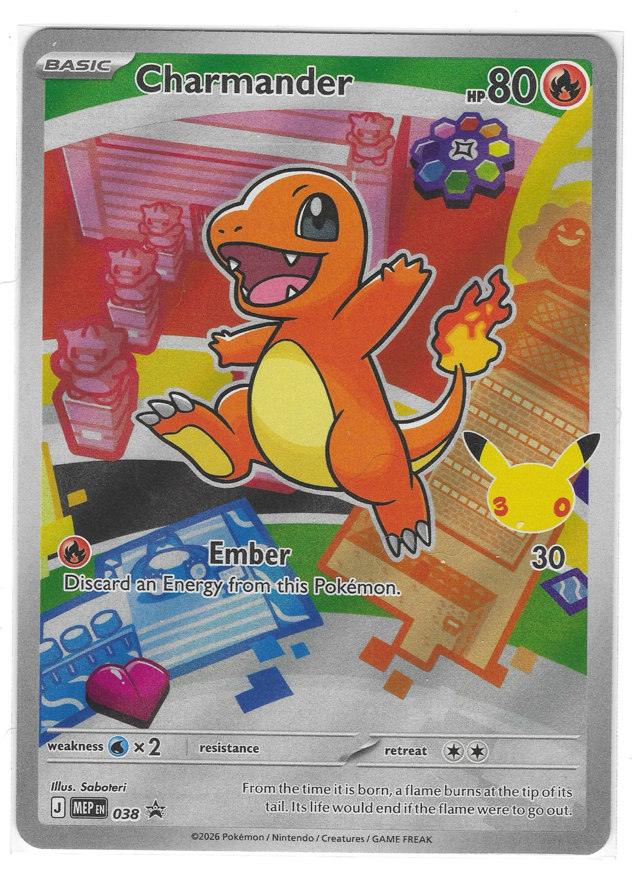 Charmander 038 MEP Black Star Promos front card photo in GradeValue pregrading report