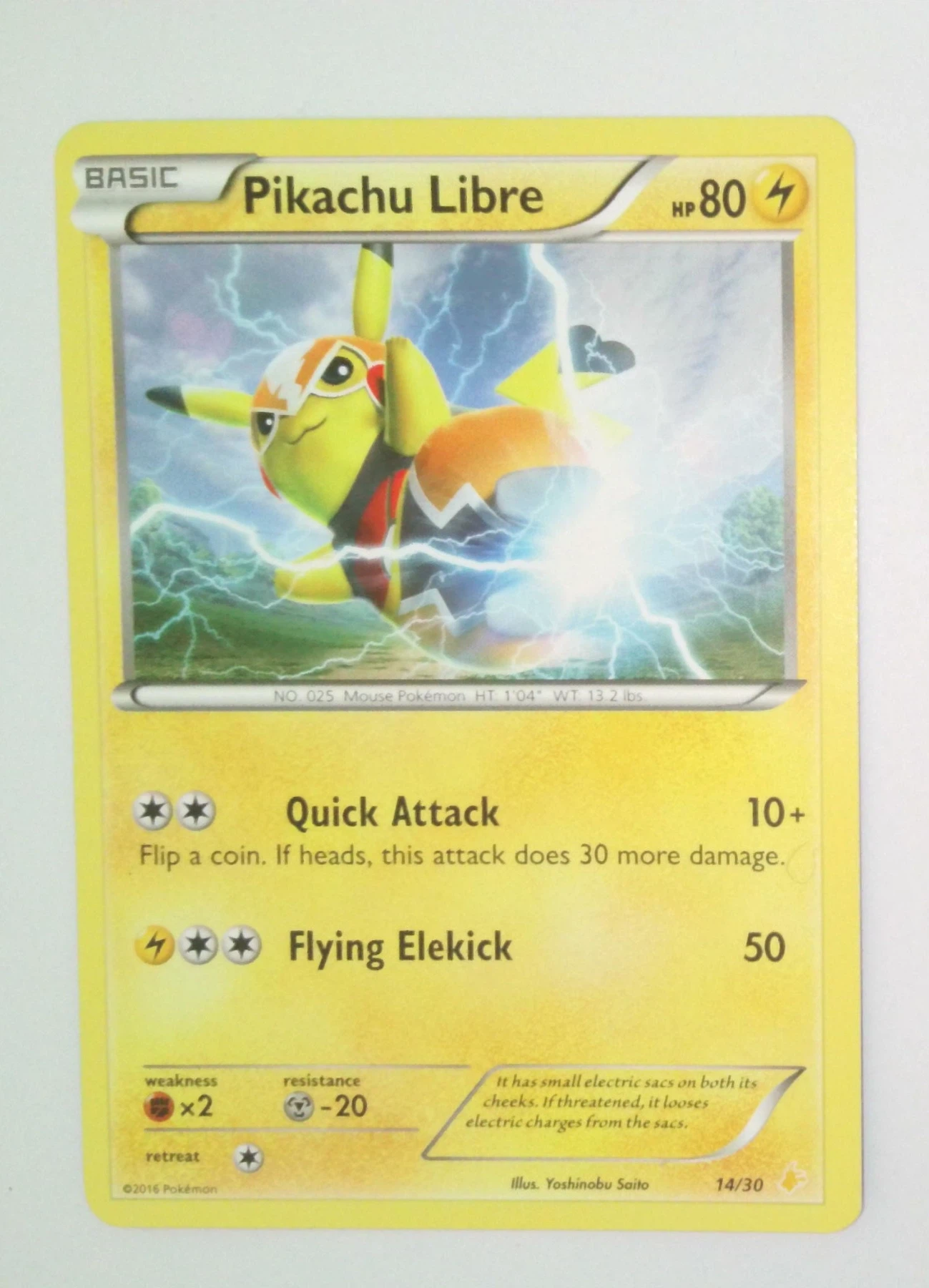 Pikachu Libre 247 XY Promos front card photo in GradeValue pregrading report