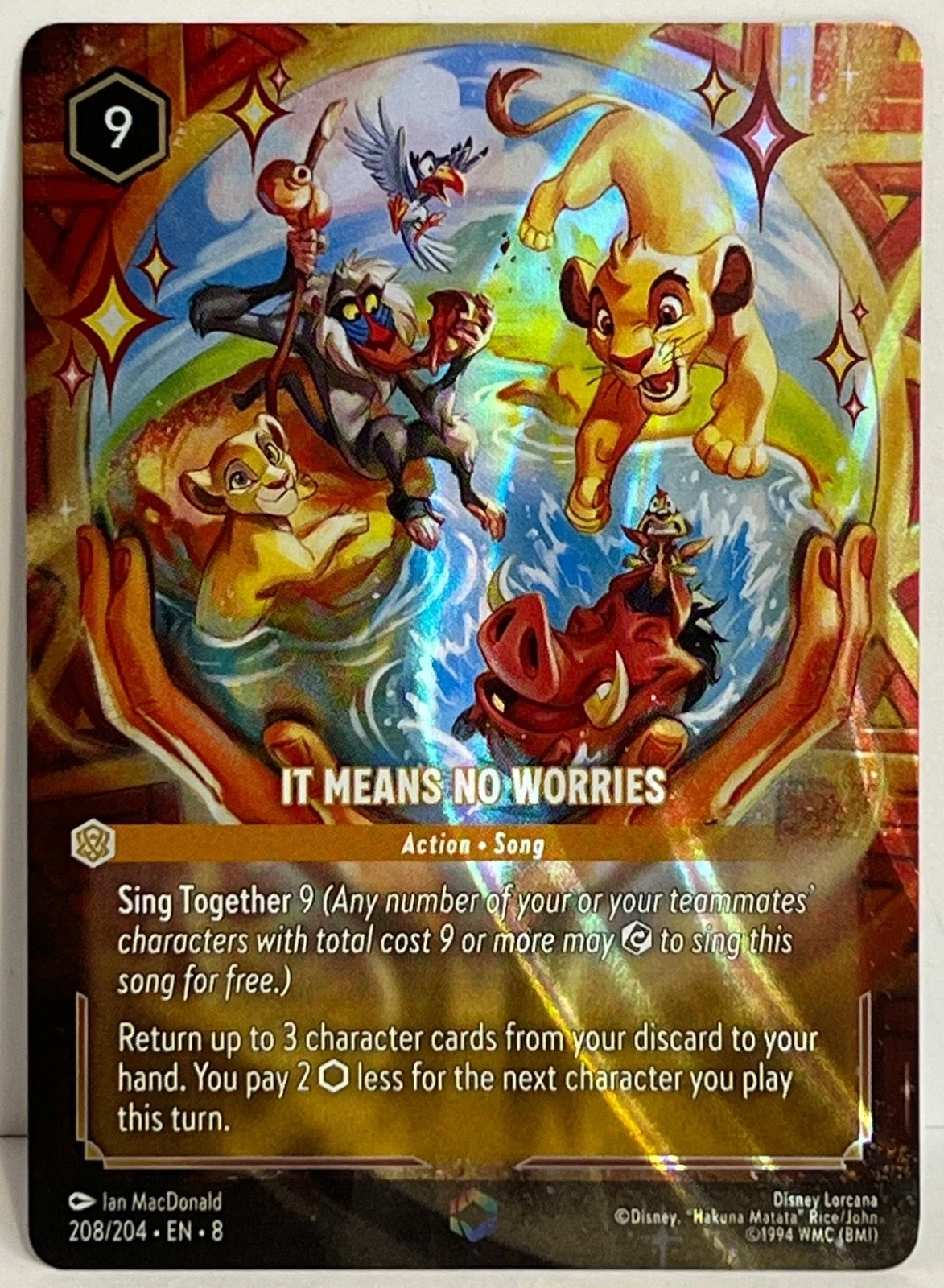 It Means No Worries 208/204 Reign of Jafar front card photo in GradeValue pregrading report